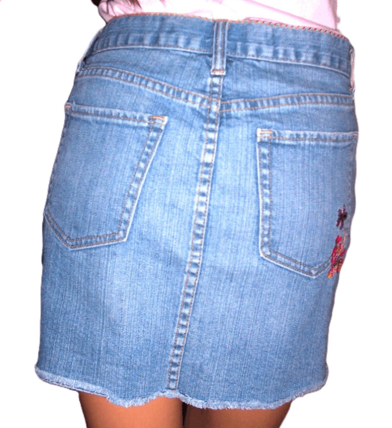 Gap Gap Jeans Embroidered Floral Skirt 2 Size 28" / US 6 / IT 42 - 5 Thumbnail