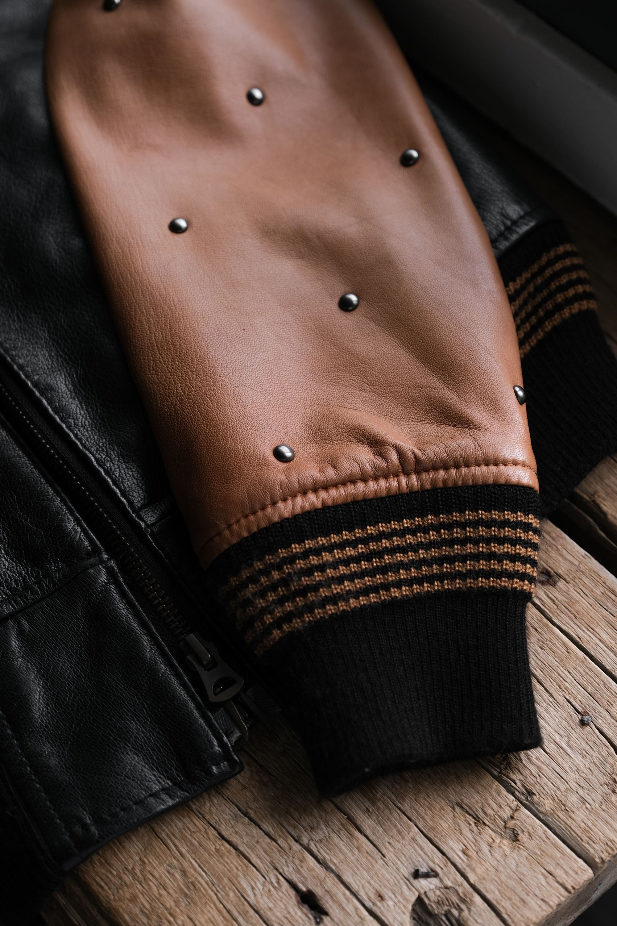 Japanese Brand Education from Young Machines Leather Varsity Jacket Size US M / EU 48-50 / 2 - 6 Thumbnail