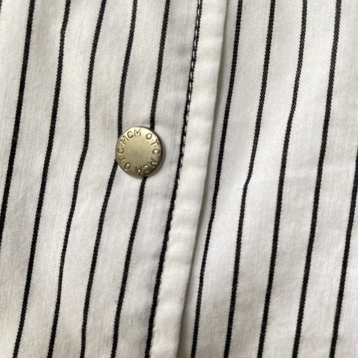 MCM MCM White Black Stripe Shirt Size M / US 6-8 / IT 42-44 - 6 Thumbnail