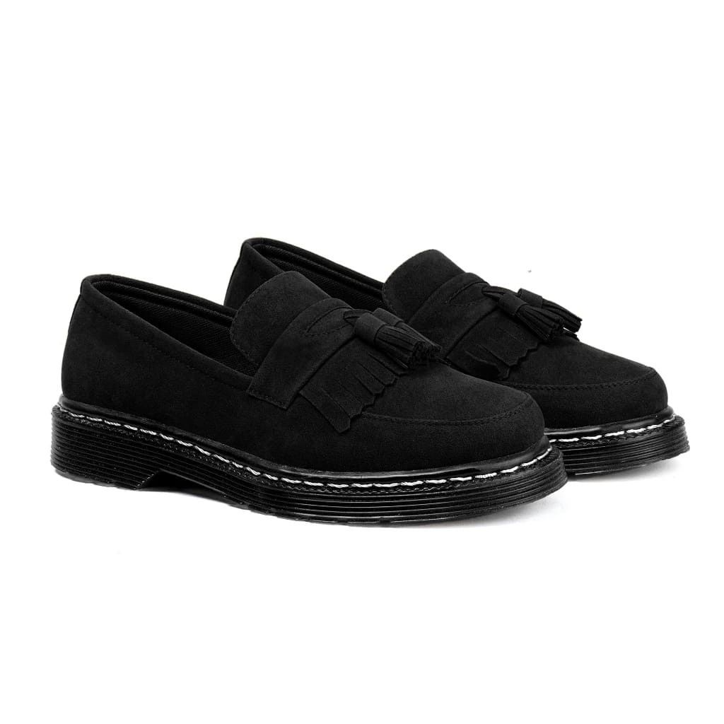 Other Luiz Tassel Loafer Leather Suede Black Shoes Size US 10 / EU 43 - 1 Thumbnail