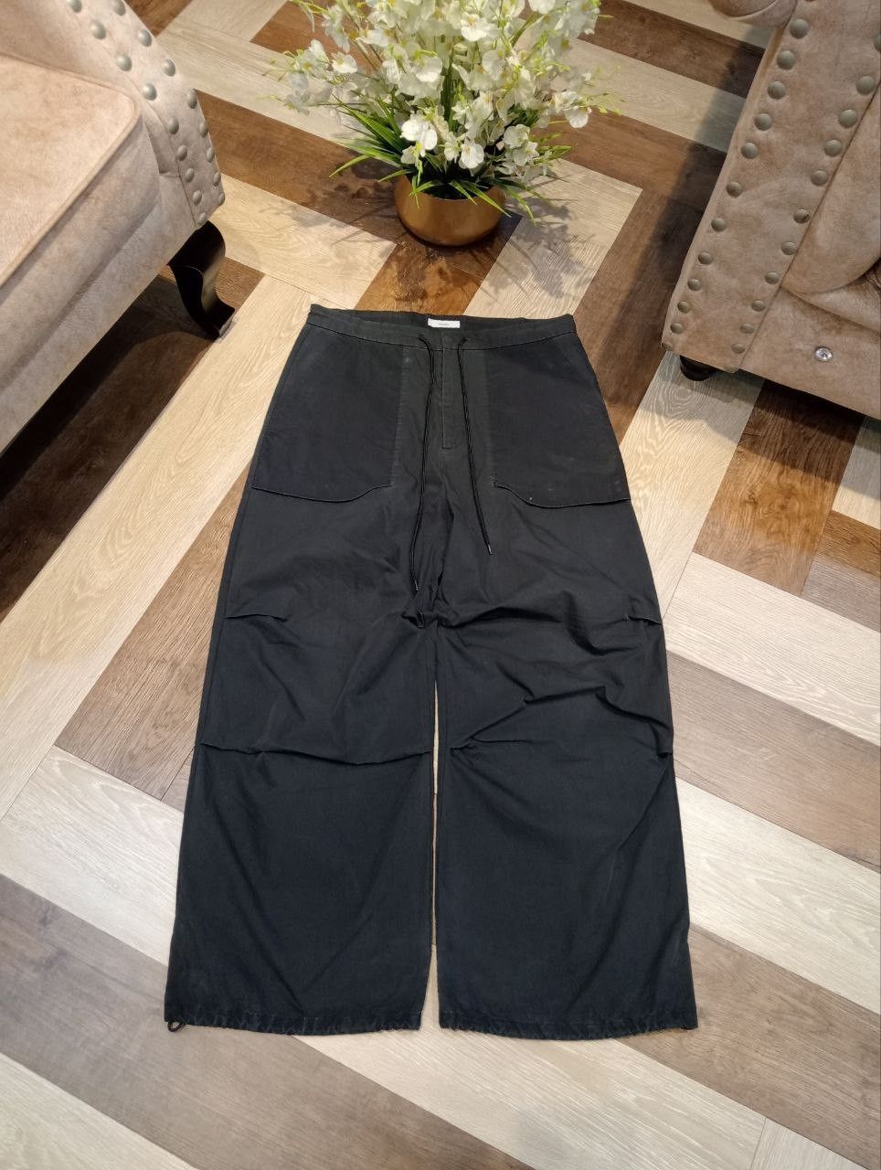 Attachment JAPANESE ATTACHMENT FEMMENT FADED BLACK WIDE BAGGY PANTS Size US 33 - 1 Thumbnail