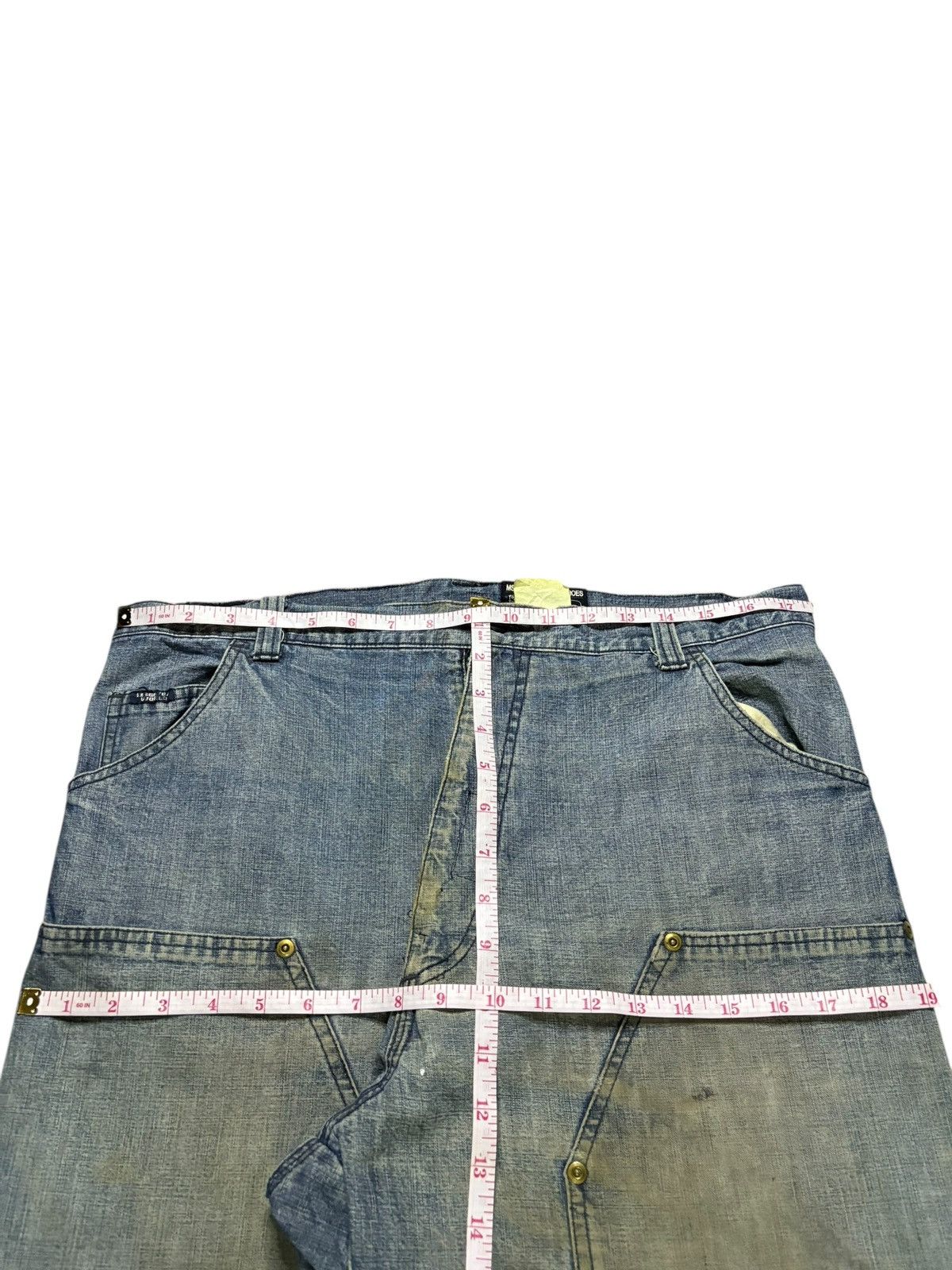 JNCO × Japanese Brand Vintage Japanese Brand Mud Wash Double Knee Baggy Jean Size US 35 - 10 Thumbnail
