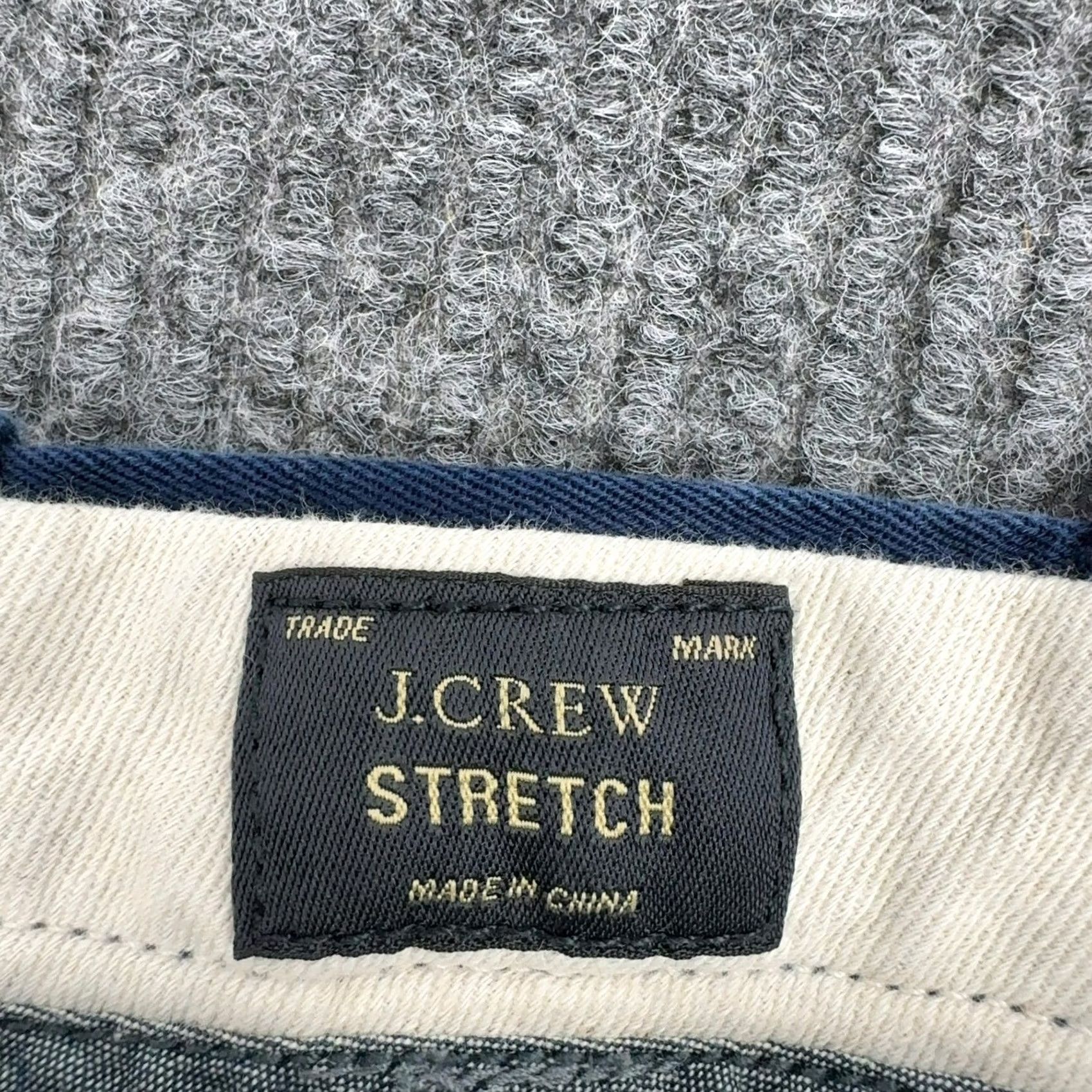 J.Crew J.CREW Chino Pants Slim 33x30 Navy Blue Cotton Stretch 484 Casual Style Mens Size US 35 - 2 Thumbnail