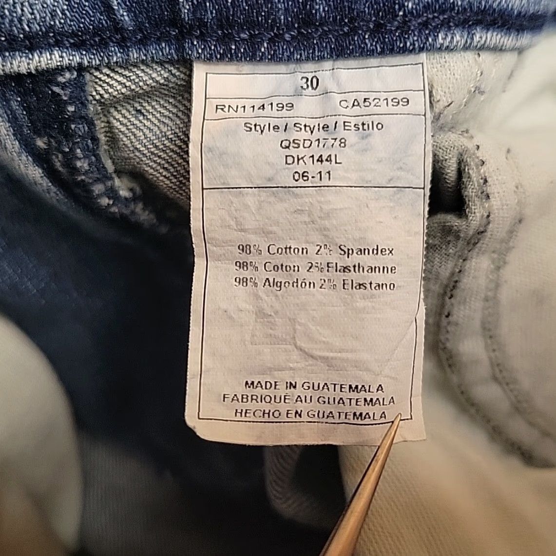 Quiksilver Quiksilver Jeans Men 30 Faded Blue Denim Straight Fit Stretch Casual Retro Skate Jeans Size US 30 / EU 46 - 5 Thumbnail