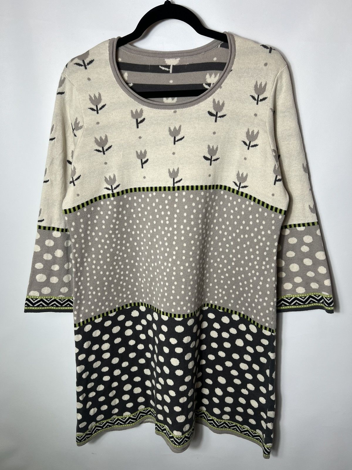 Gudrun Sjoden Vintage Gudrun Sjoden Knitted Dress 100 % Organic Cotton Size L / US 10 / IT 46 - 1 Thumbnail