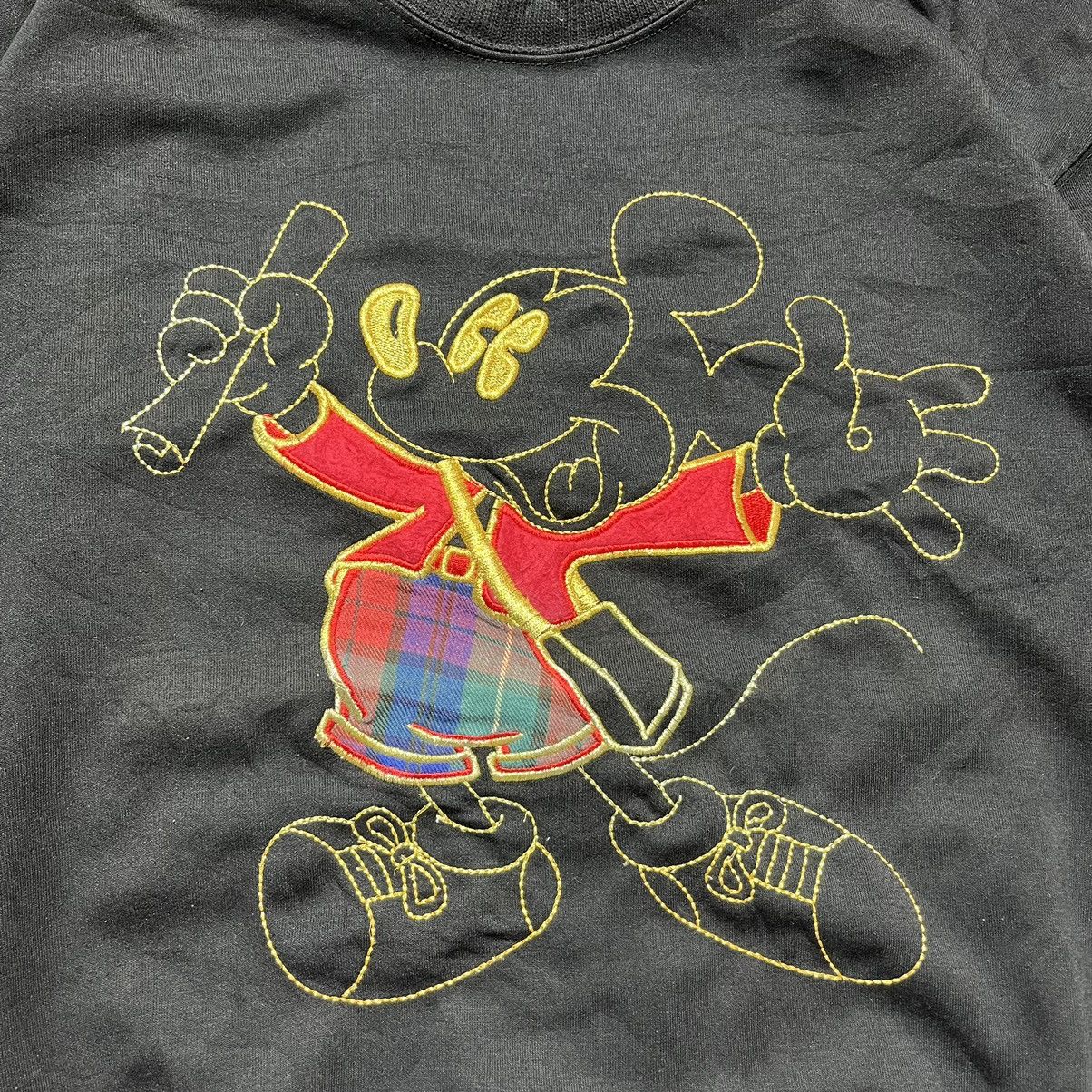 Disney × Mickey Mouse × Vintage 🔥Vintage Mickey Mouse Embroidery Big Logo Sweetshirts 90s Size US XL / EU 56 / 4 - 2 Thumbnail
