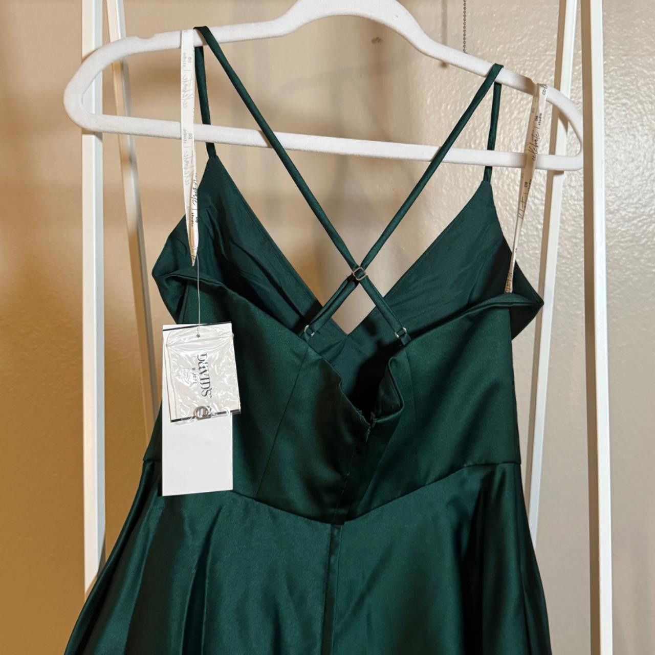 Designer davids bridal emerald green dress Size S / US 4 / IT 40 - 4 Thumbnail