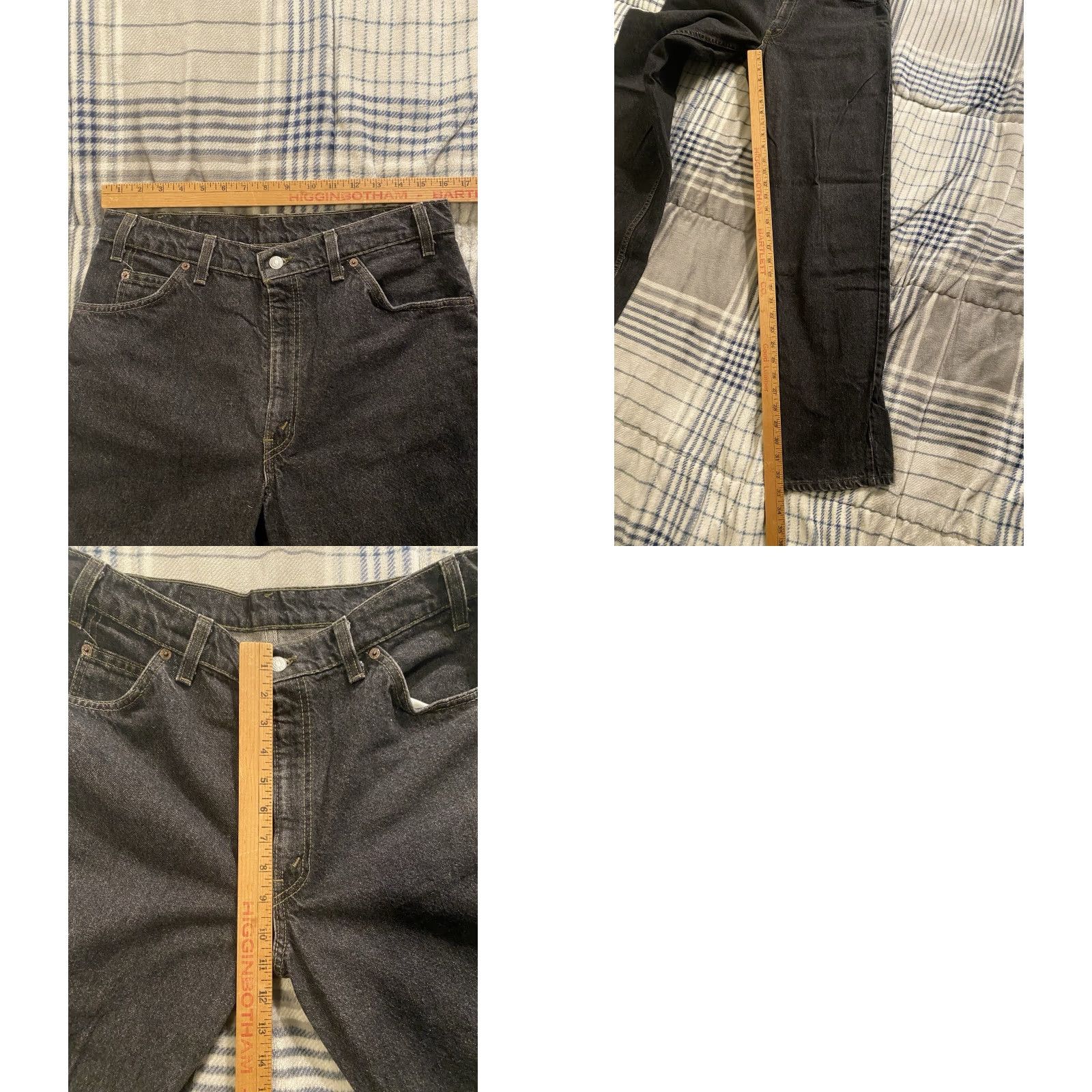 Levi's VINTAGE Levi's 550 Jeans 34x34 90s Black Denim Relaxed Fit 5-Pocket Men USA Size US 34 / EU 50 - 8 Thumbnail