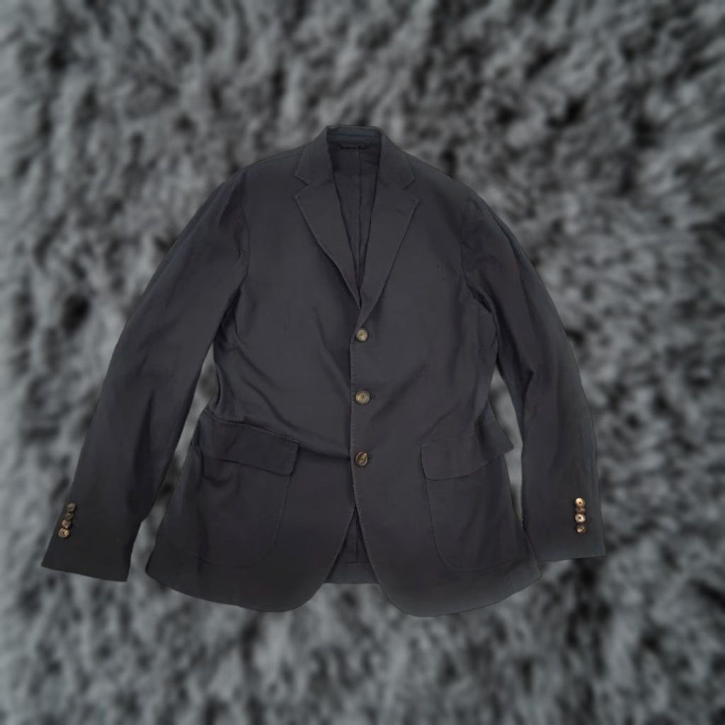 Doppiaa Doppiaa Italy Design Navy 2 Piece Mens Casual Suit Blazer Pants 3 Button Notch Lapel Cotton Blend 48 XS? Size 48R - 1 Thumbnail