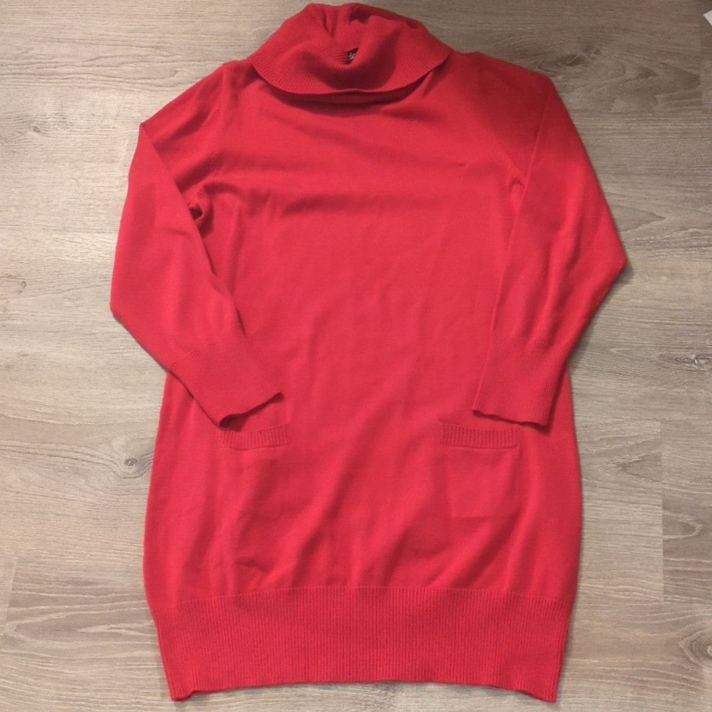 Other Lemmie For Nina Leonard Red Turtleneck Sweater Dress Size XL Size XL / US 12-14 / IT 48-50 - 1 Thumbnail