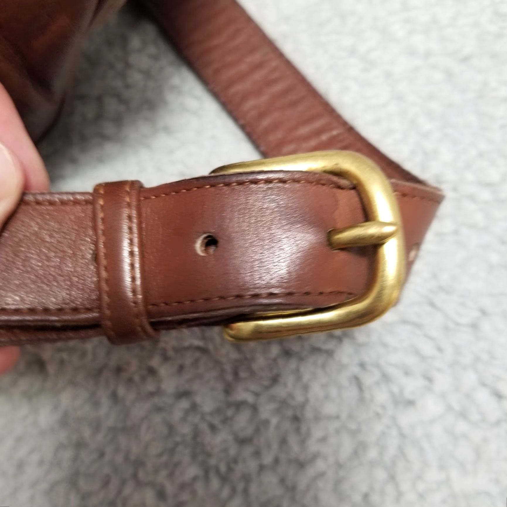 Coach VINTAGE Coach Duffle Bag Medium Brown Leather 90s Classic USA Womens Size ONE SIZE - 6 Thumbnail