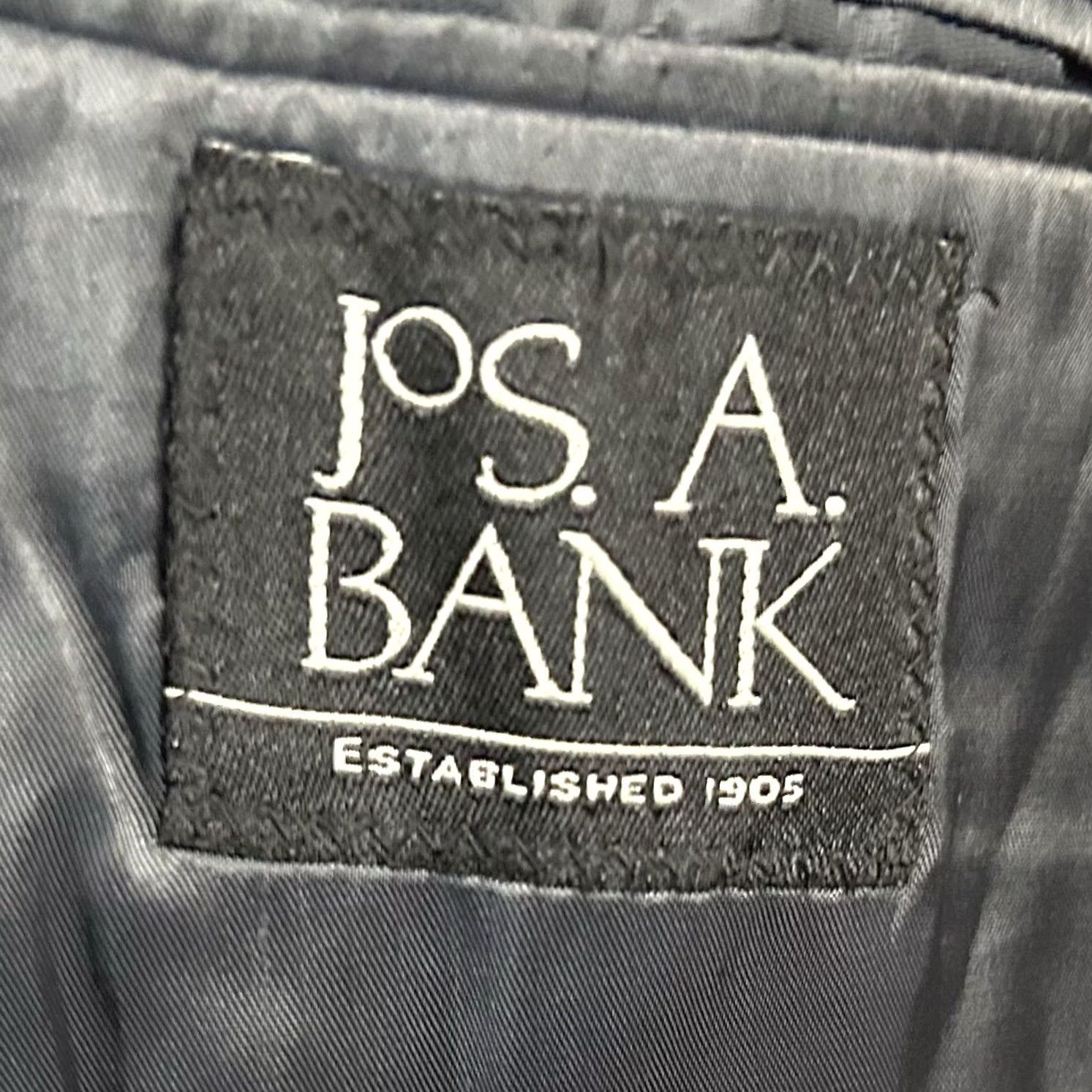 Jos. A. Bank Jos A Bank 44S Tailored Fit Sport Coat Two-Button 100% Wool Gray Glen Plaid Jacket Mens Regular Short Length Size US XS / EU 42 / 0 - 3 Thumbnail