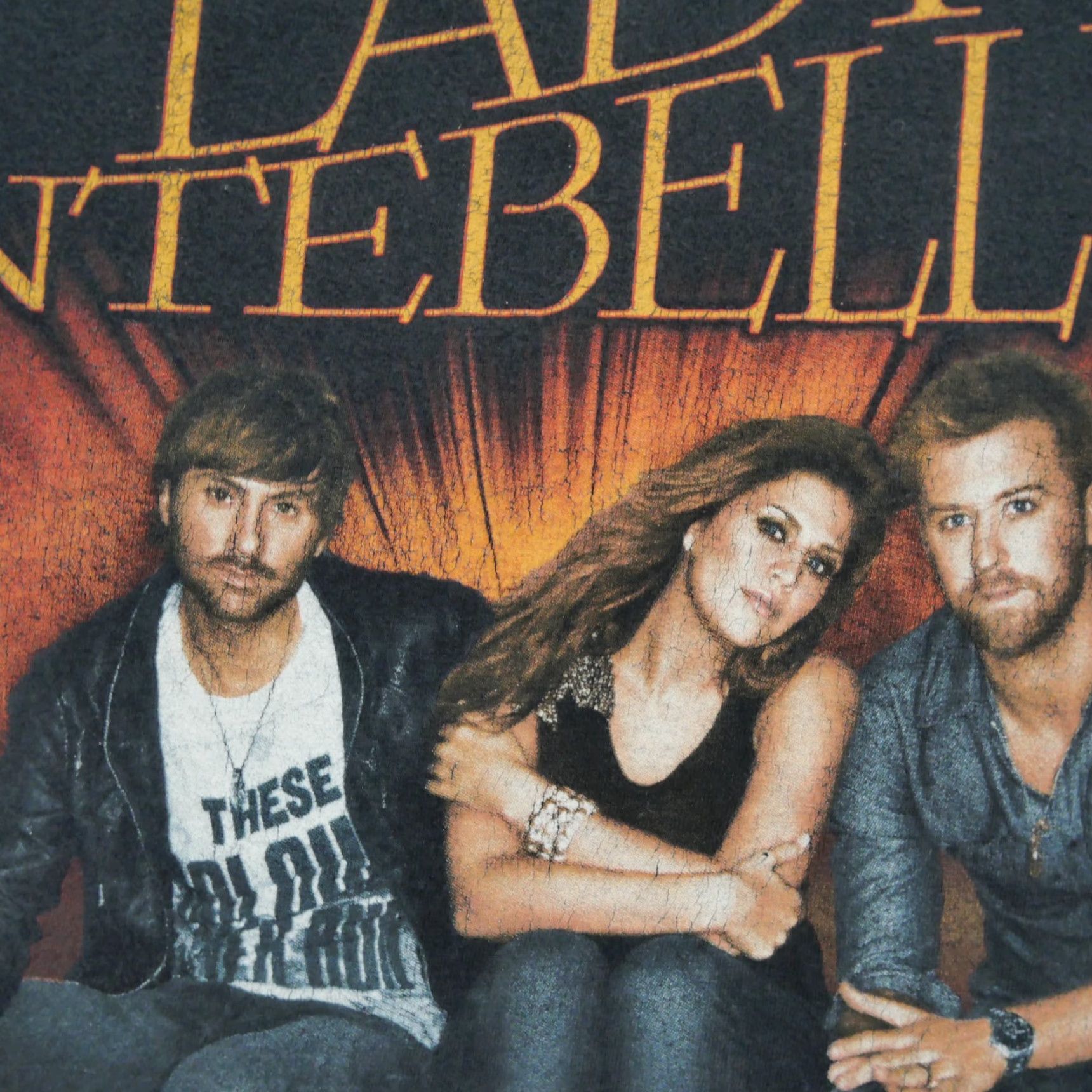 Gildan Lady Antebellum T Shirt Adult Medium Black 2010 Concert Tour Music Mens Size US M / EU 48-50 / 2 - 4 Thumbnail