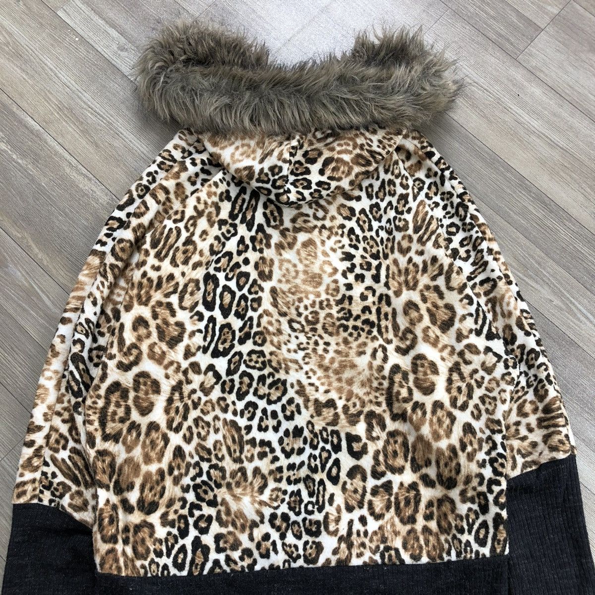 If Six Was Nine × Japanese Brand × Le Grande Bleu (L.G.B.) 2000s Hysteric Glamour Gothic LGB Leopard Fur ZipHoodie Long Size US M / EU 48-50 / 2 - 14 Thumbnail