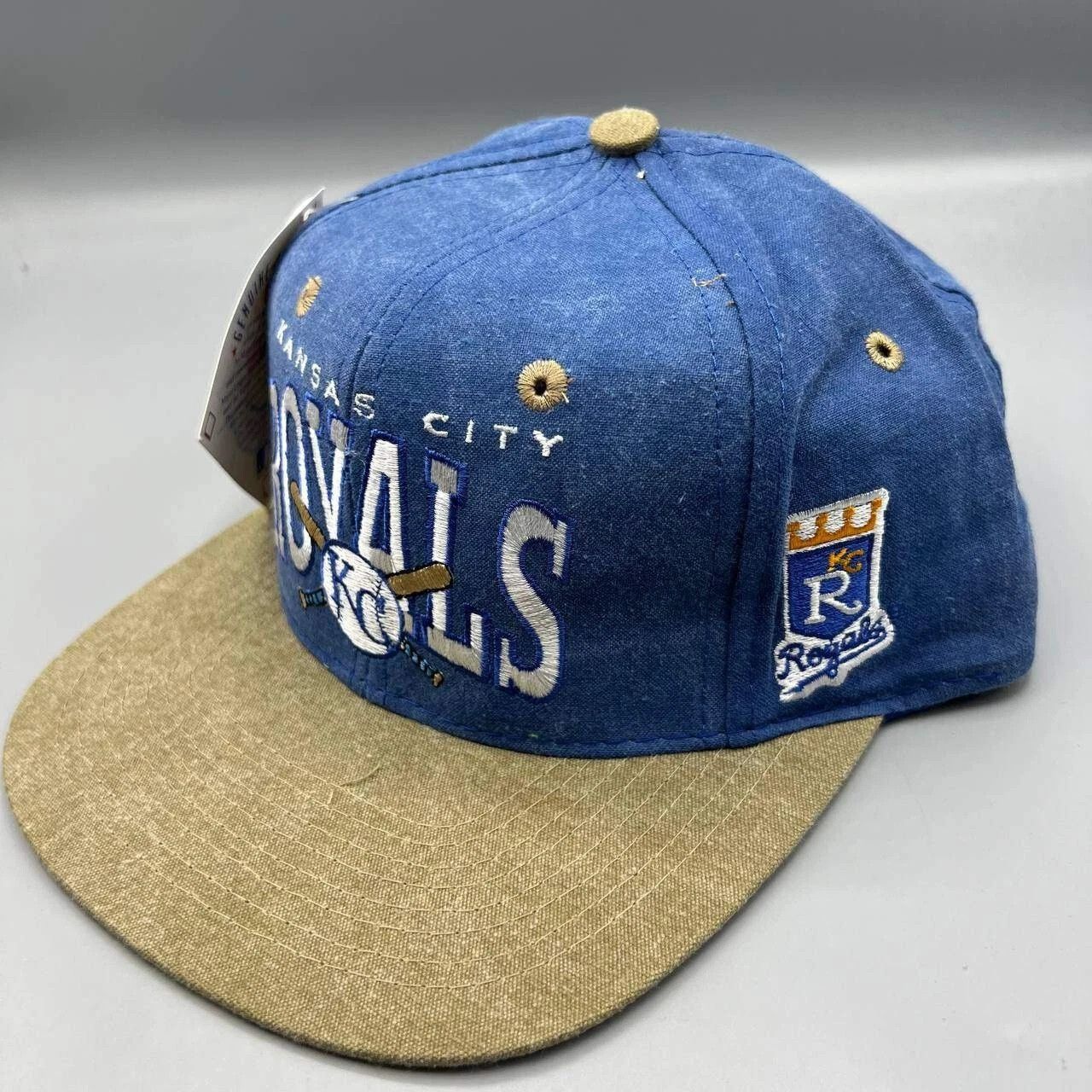 Signatures × Vintage Kansas City Royals Hat Men Blue Brown Signatures Snap Back Size ONE SIZE - 4 Thumbnail