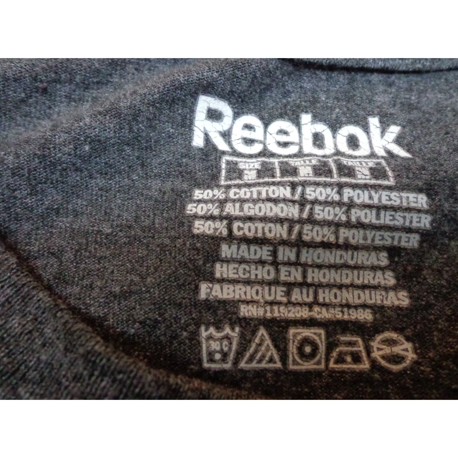 Reebok Reebok T-Shirt M Charcoal Heather Gray Solid Crew Neck Short Sleeve Men Regular Size M Size US M / EU 48-50 / 2 - 4 Thumbnail