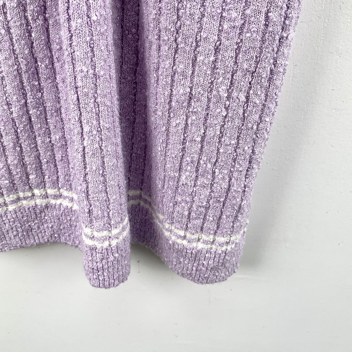 Chanel Chanel Lavender Belted Tweed Short Sleeve Dress K26WX Size M / US 6-8 / IT 42-44 - 5 Thumbnail