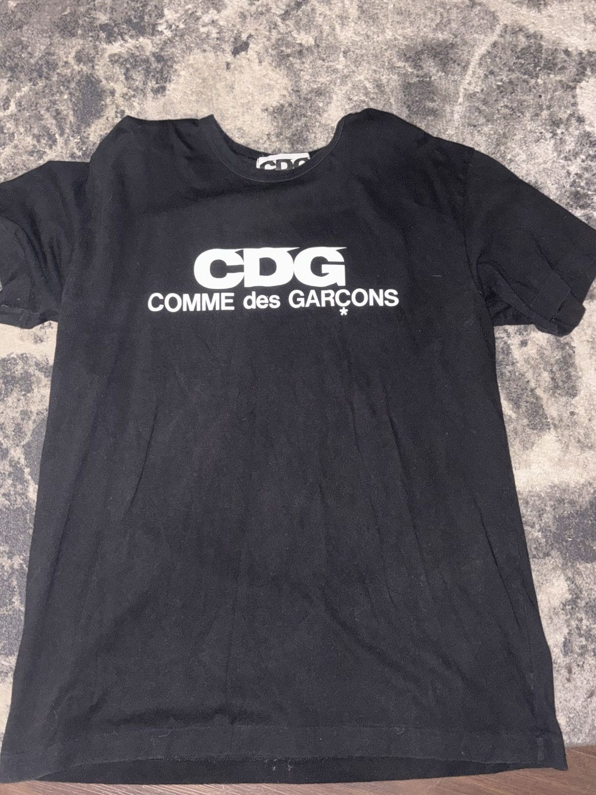 Comme Des Garçons “cdg” Graphic Tee in Black, Men's (Size Xxl)