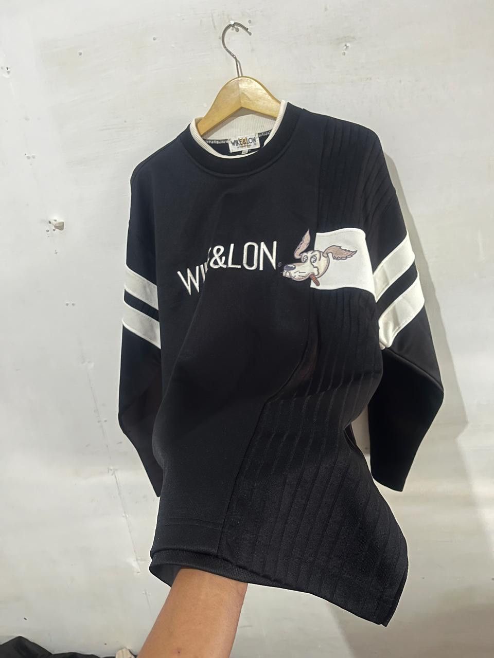 Japanese Brand Sweater Vintage 90's Wike & Lon Big Logo Size US XL / EU 56 / 4 - 3 Thumbnail