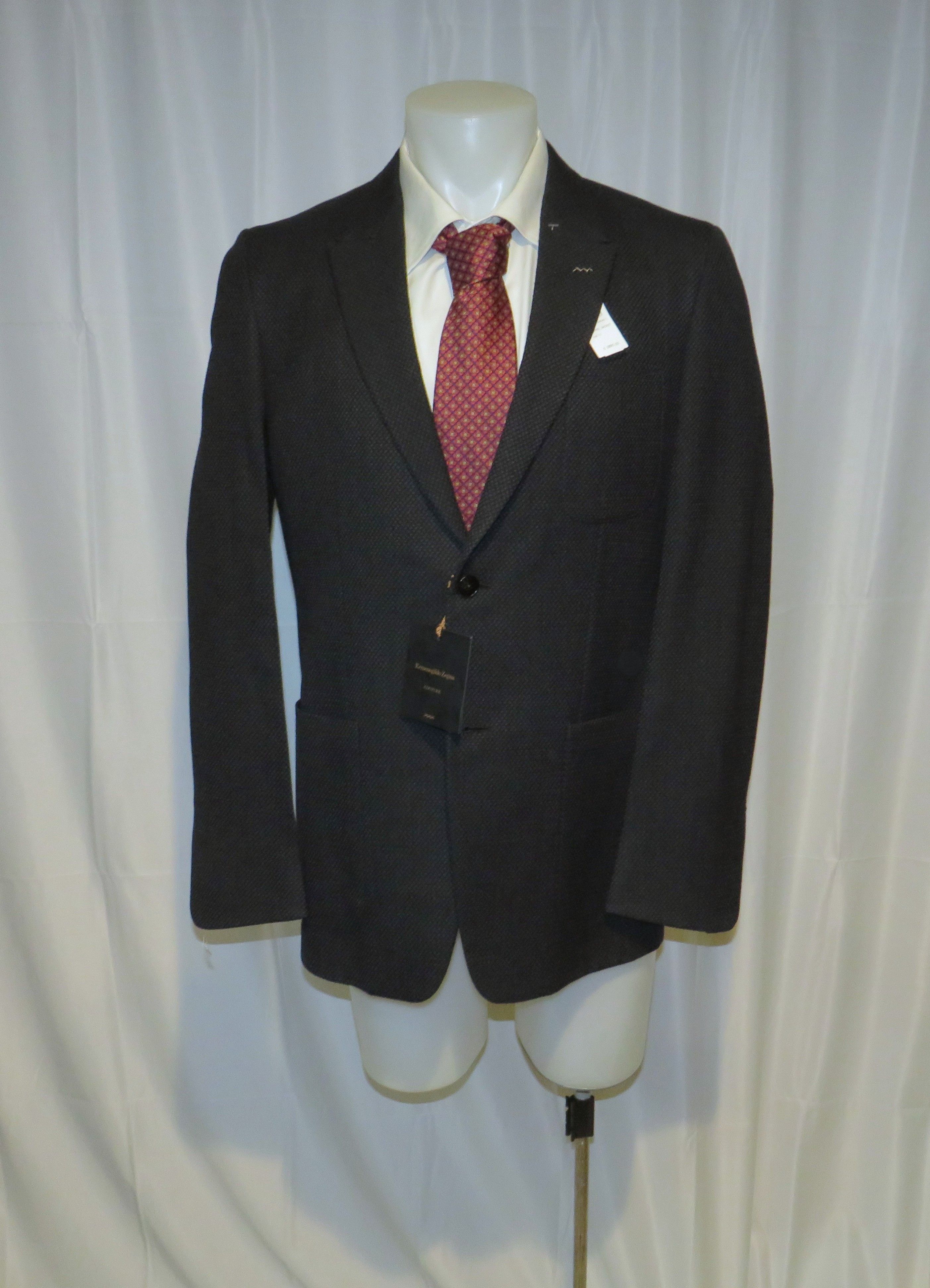Ermenegildo Zegna Couture Dark Blue Geometric Two Button Sport Coat 42L NWT Size 42L - 1 Thumbnail