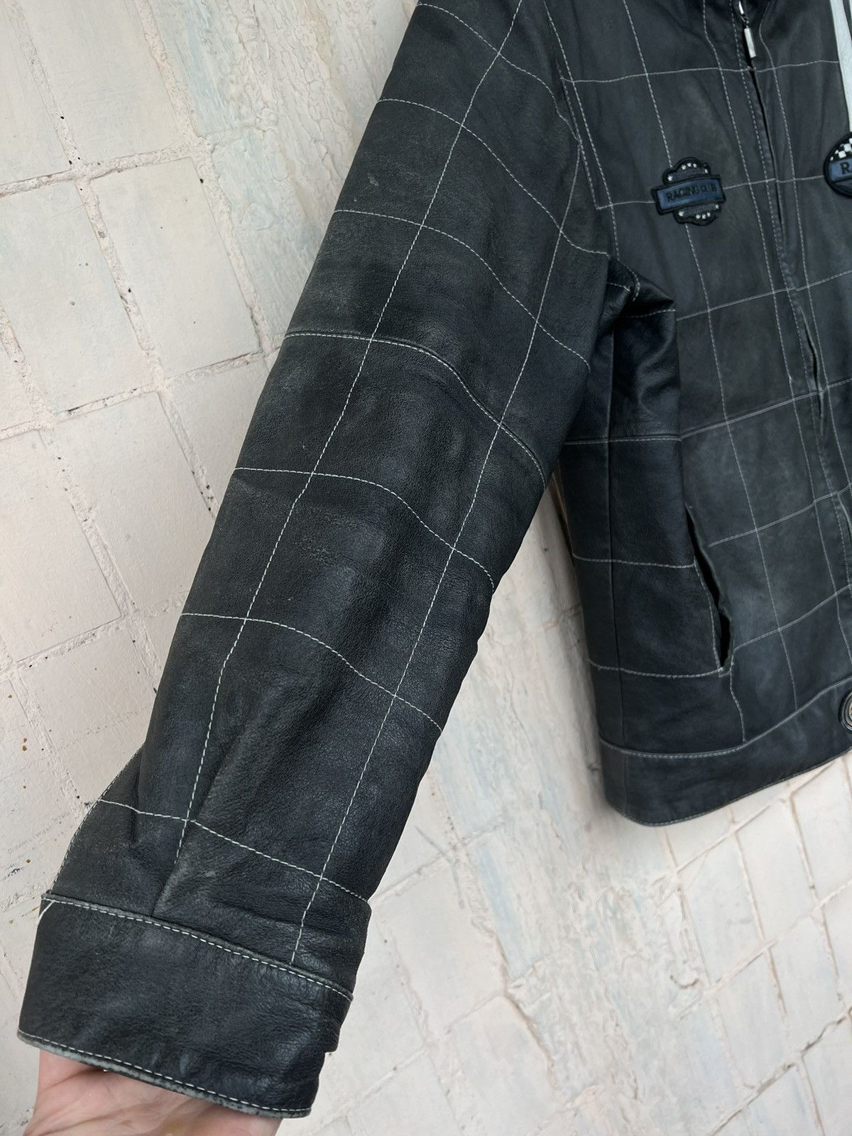 Angelo Litrico Y2K Moto Racing Leather Vintage Jacket Angelo Litrico Size US M / EU 48-50 / 2 - 6 Thumbnail
