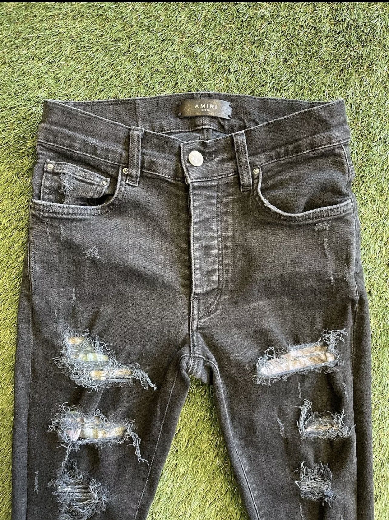 Amiri Size 28 - Amiri Jeans Distressed Hawaiian Patch Black Size US 28 / EU 44 - 4 Thumbnail