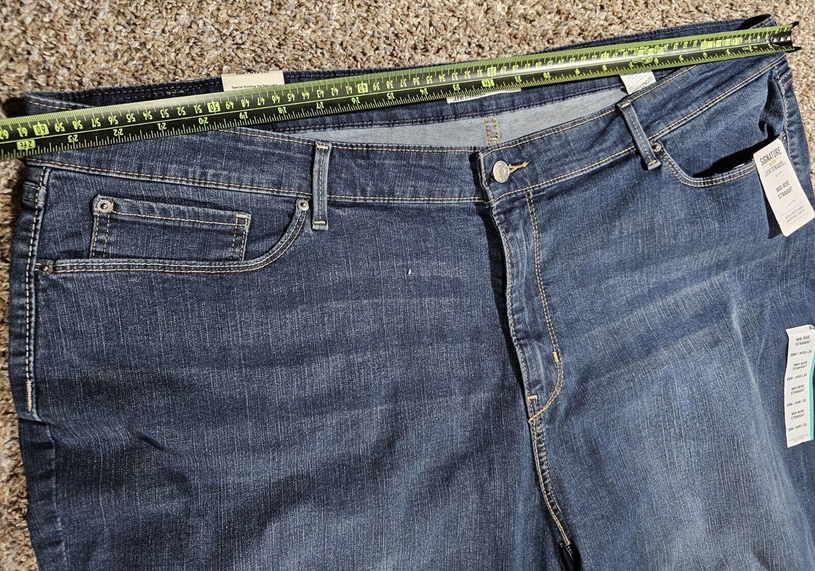 Designer levi strauss signature Gold 28M midrise straight jeans NWT Size 39" - 5 Thumbnail