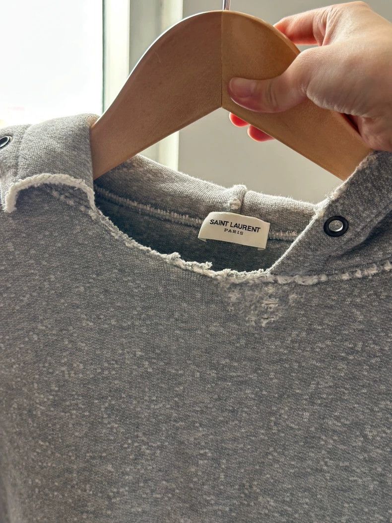 Saint Laurent Paris Saint Laurent Paris The whole body makes the old hoodie Size US L / EU 52-54 / 3 - 3 Thumbnail