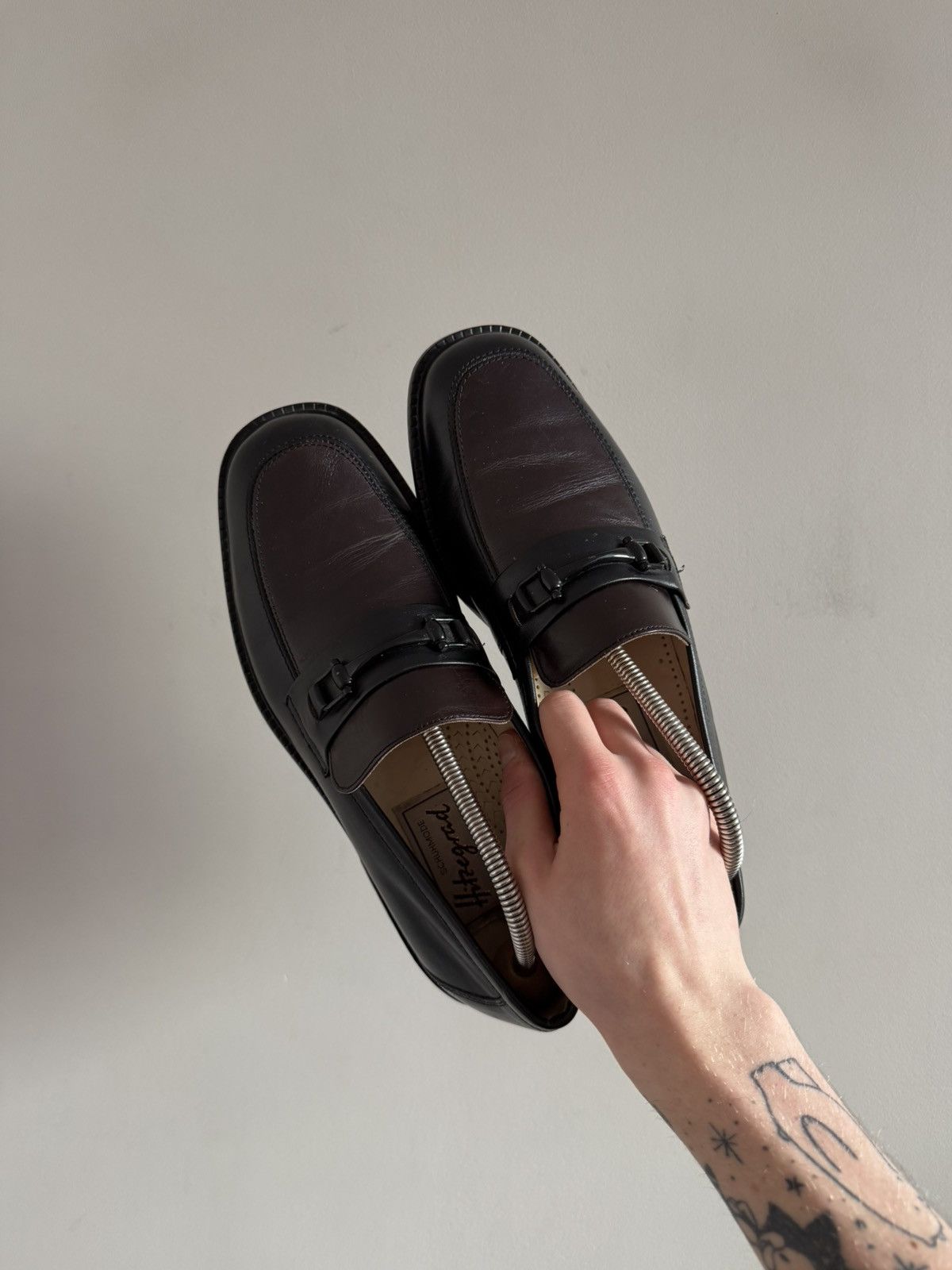 Vintage Handmade Leather Loafers Classic Black Size US 9 / EU 42 - 2 Thumbnail