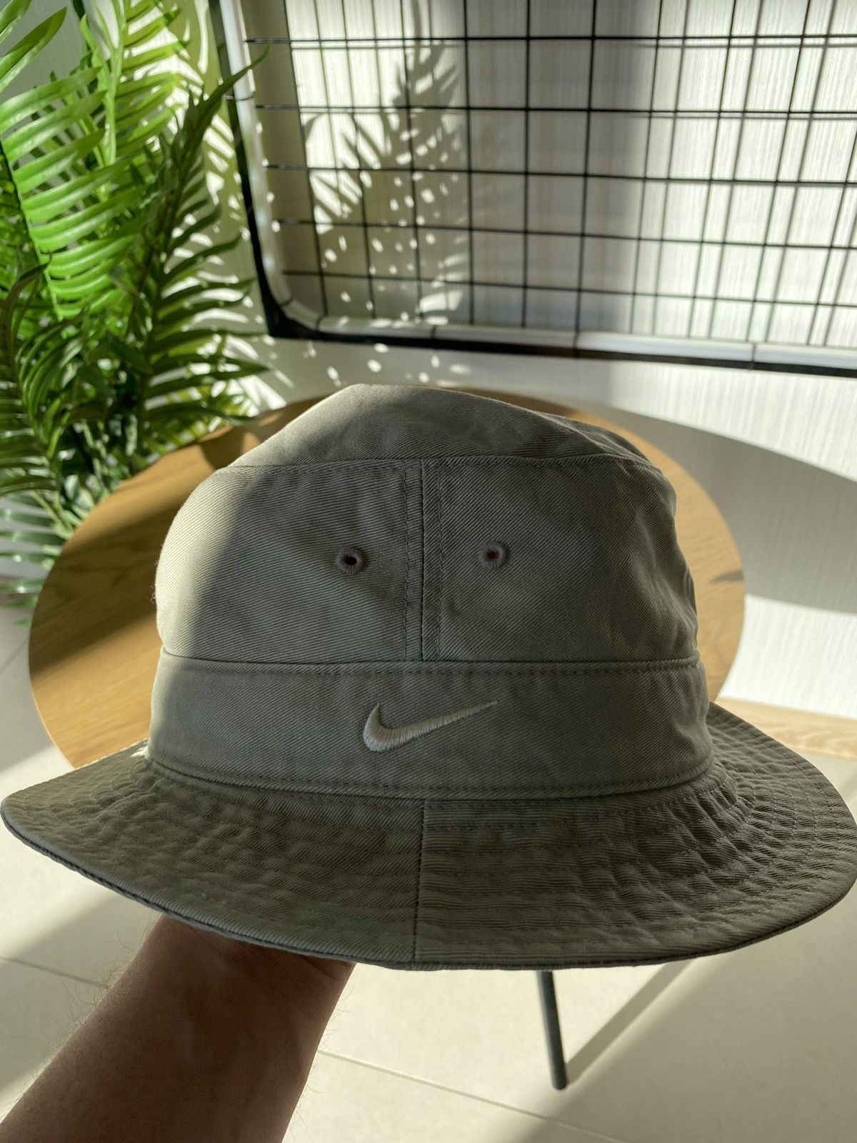 Nike × Vintage Nike 90’s Bucket Hat M/L Size Vintage Beige Unisex y2k Style Size 34 - 10 Thumbnail