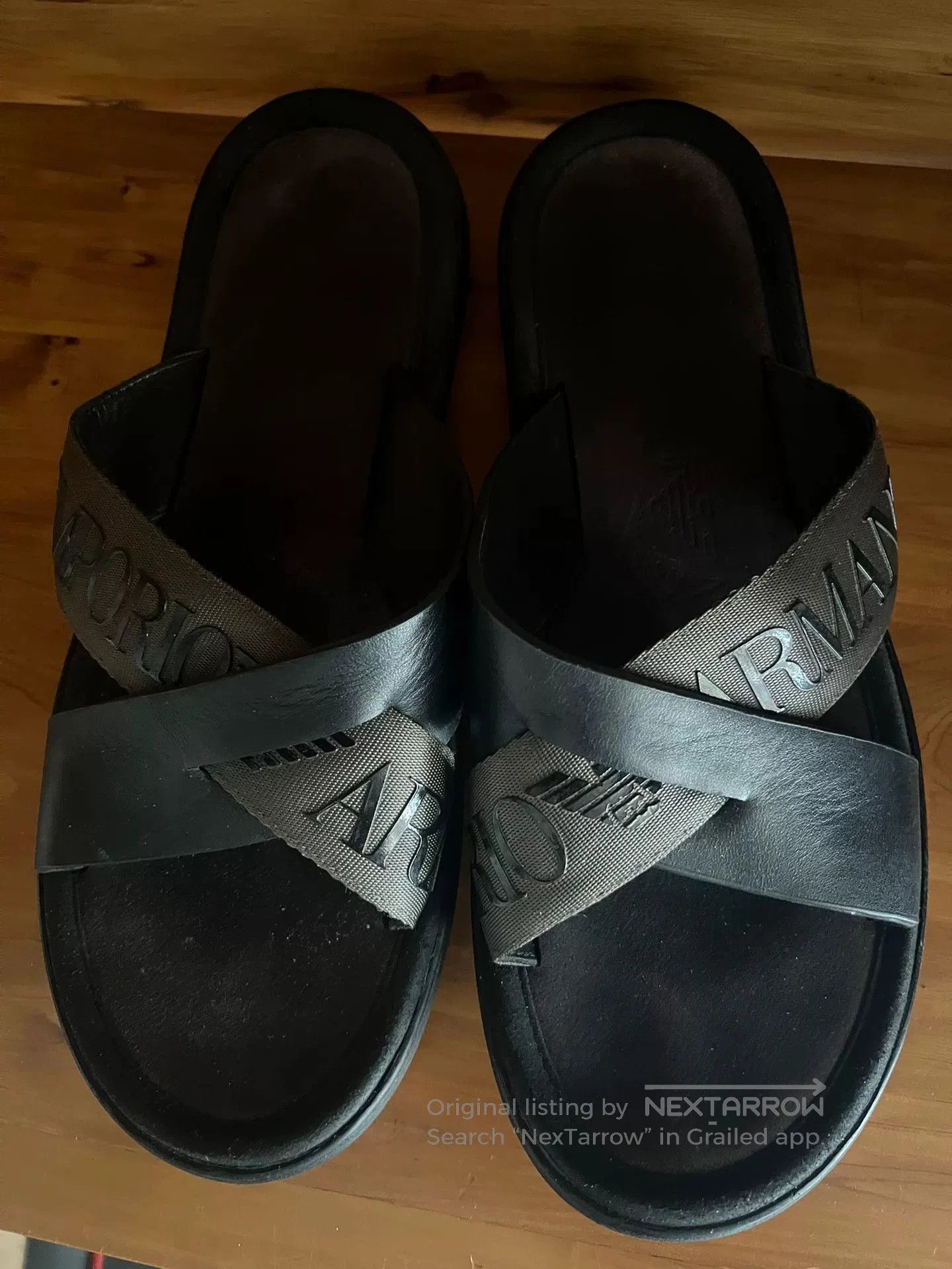 Emporio Armani Emporio Armani Leather Slippers. Size US 9 / EU 42 - 7 Thumbnail