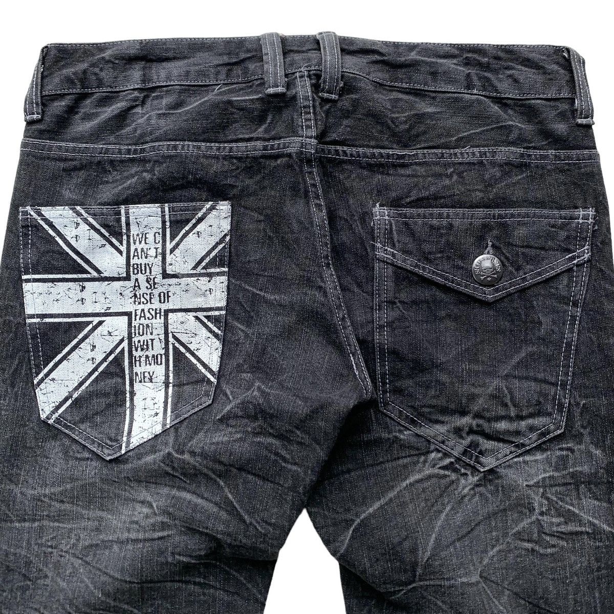 If Six Was Nine × Japanese Brand × Vintage 2000s Japanese Brand Jack Serika Poems Black Wash Jeans Size US 34 / EU 50 - 6 Thumbnail