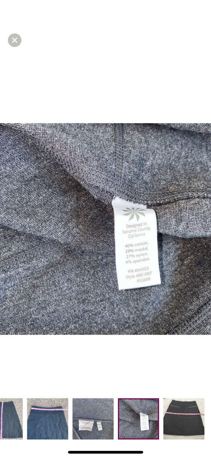 Athleta Athleta xxs strata grey knee length skirt Size 24" / US 00 / IT 34 - 6 Thumbnail