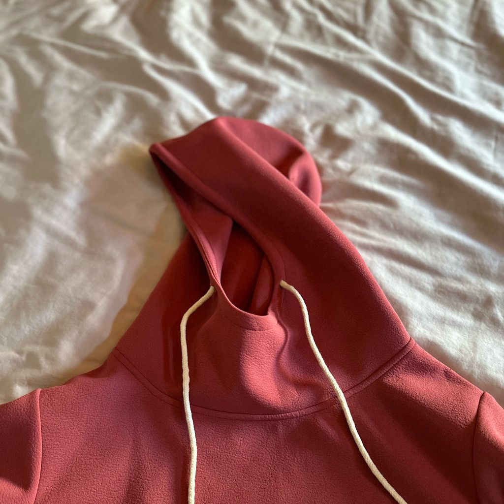 Zara Jo-Jo-z Rosewood Structured Mock Neck Hoodie Size S / US 4 / IT 40 - 3 Thumbnail