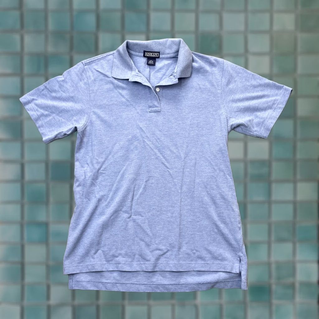 Lands' End VINTAGE Lands' End Polo Shirt Mens M Blue Cotton 100% Button Collared Short Sleeve Sports Casual Travel Golf Tennis Mens Size US M / EU 48-50 / 2 - 1 Thumbnail