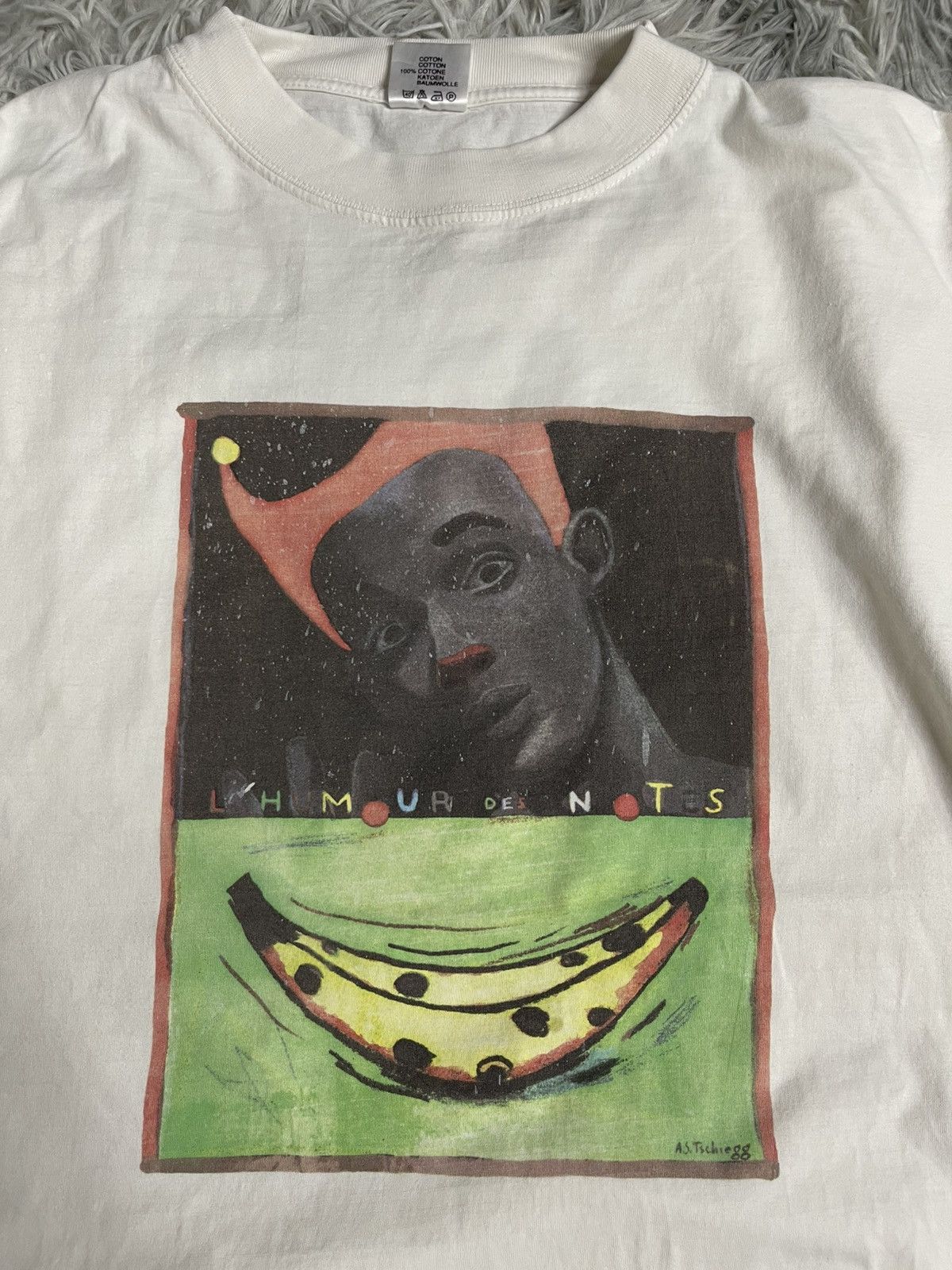 Arts & Science RARE 90s L'Humour Des Noits Banana Art Artist A. Tschiegg Size US XL / EU 56 / 4 - 3 Thumbnail