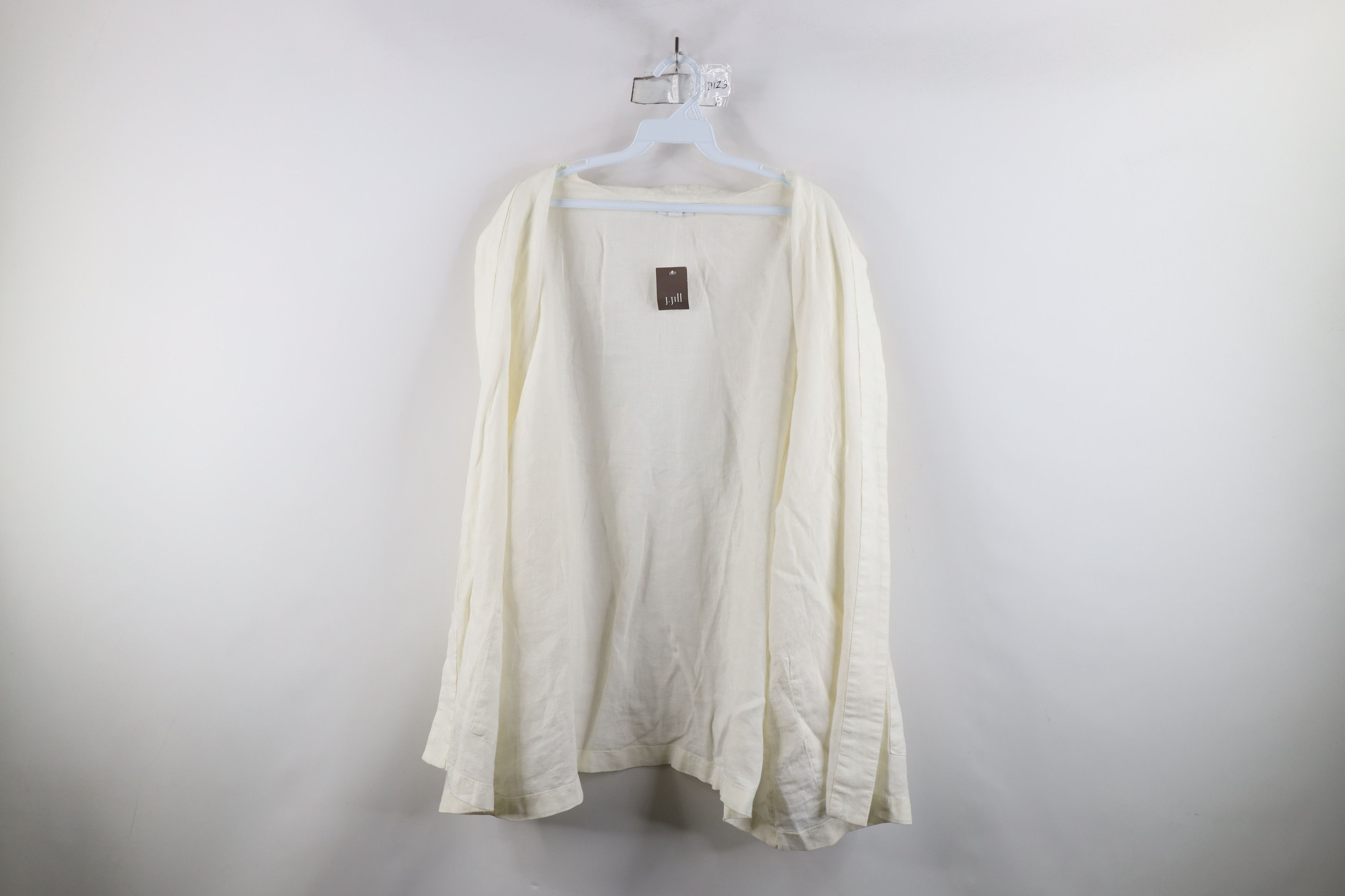 J. Jill × Vintage New J Jill Pure Jill Lined Open Front Cardigan Shirt Cream Size 3XL / US 20-22 - 9 Thumbnail