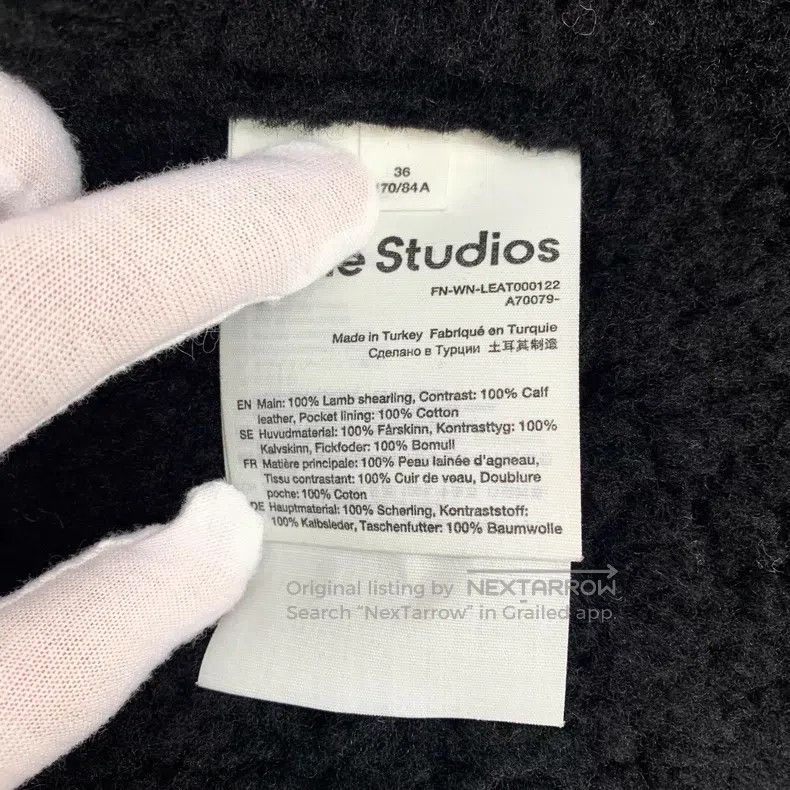 Acne Studios Acne Studios Black Lamb Fur Notched Collar Zip-Up Long Sle Size XS / US 0-2 / IT 36-38 - 6 Thumbnail