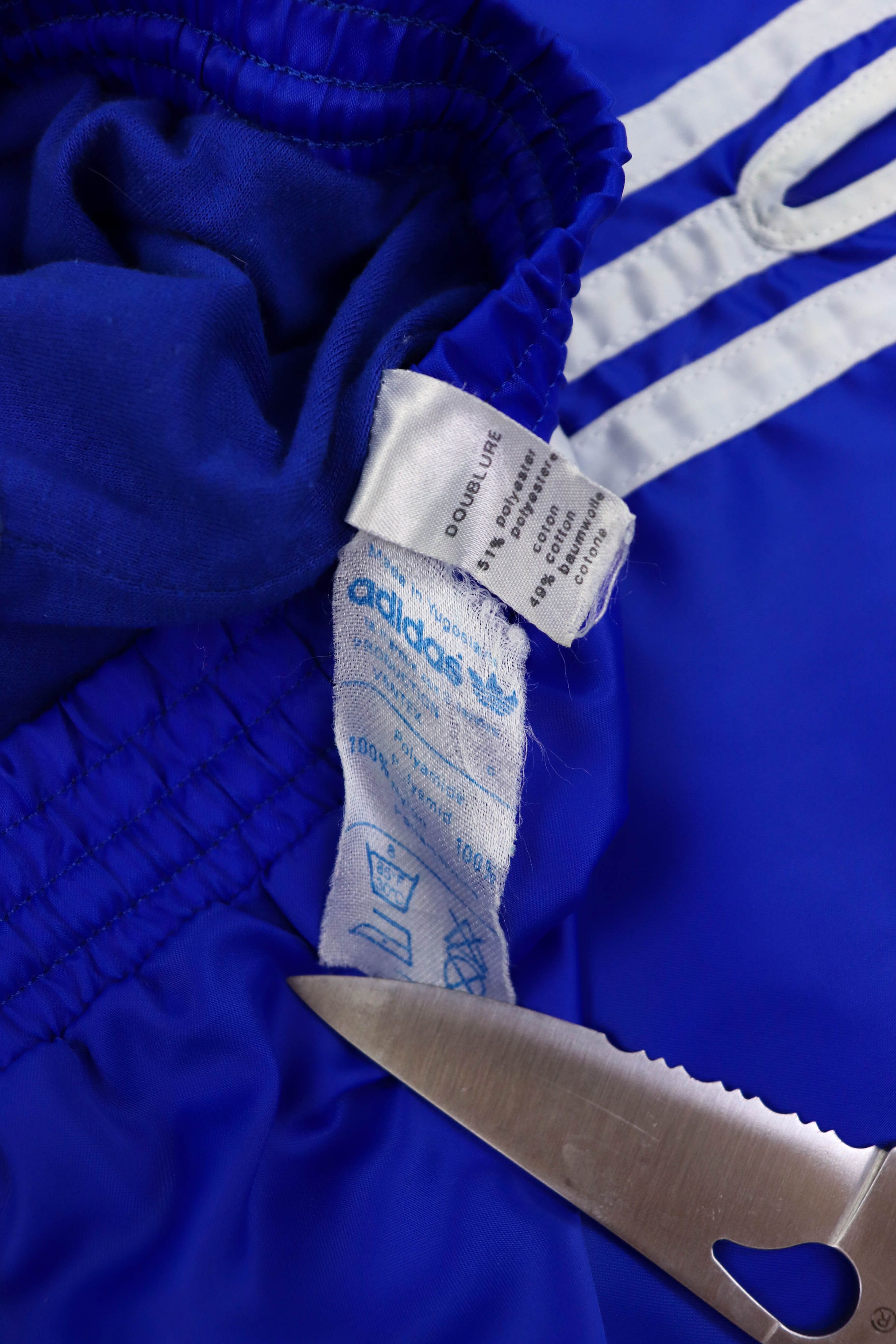 Adidas 70s Retro Vintage Adidas Ventex Blue Satin Nylon Run Shorts Size US 32 / EU 48 - 9 Thumbnail