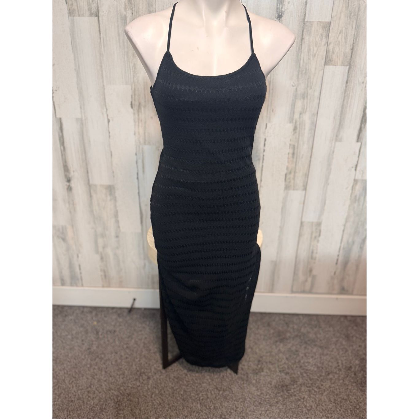 Forever 21 Forever 21 Black Crochet Maxi Dress – Strappy Back, Lined, S Size M / US 6-8 / IT 42-44 - 2 Thumbnail