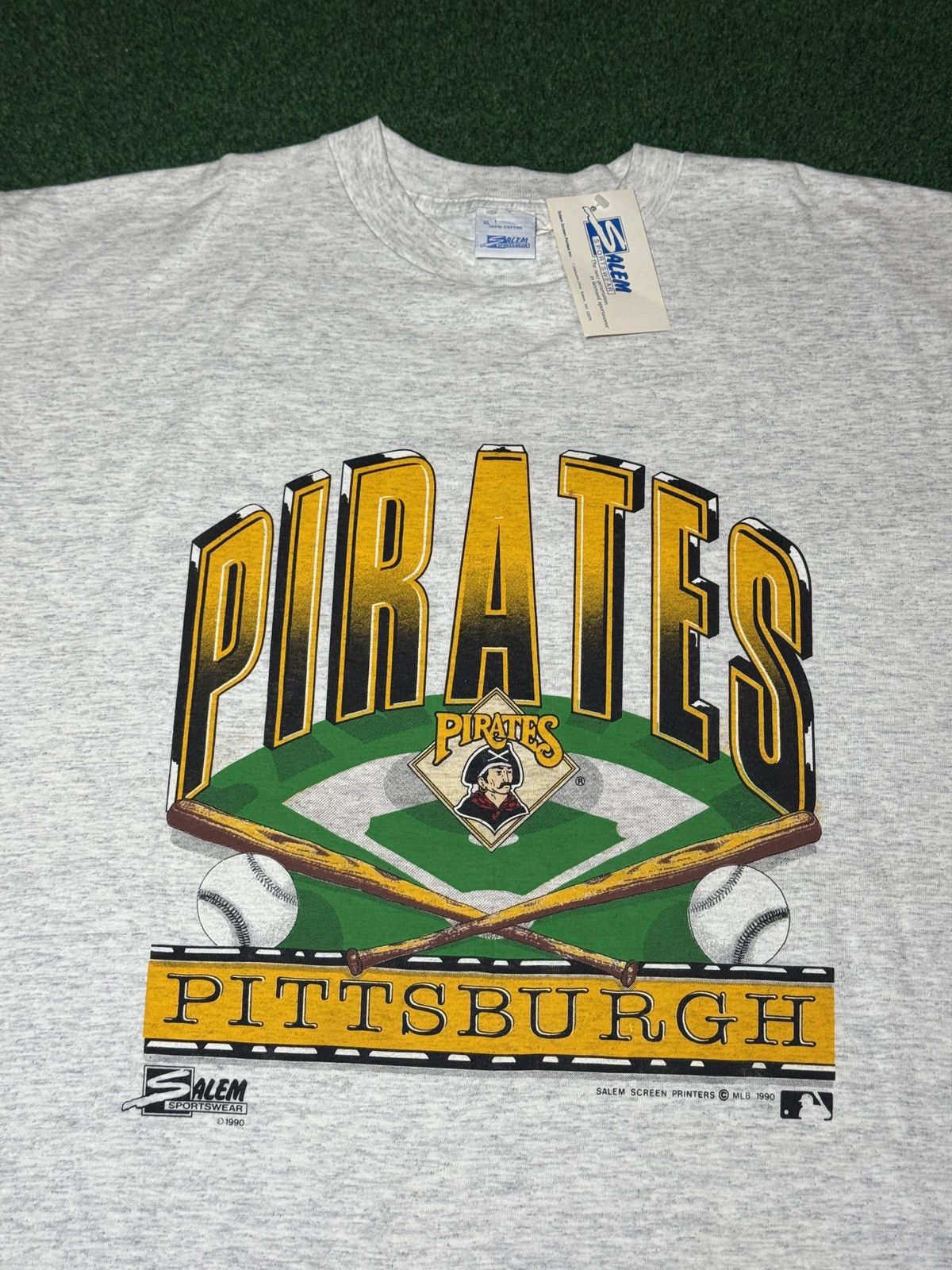 Salem Sportswear Pittsburgh Pirate Salem NWT Vintage 90s Baseball T Shirt XL Size US XL / EU 56 / 4 - 2 Thumbnail