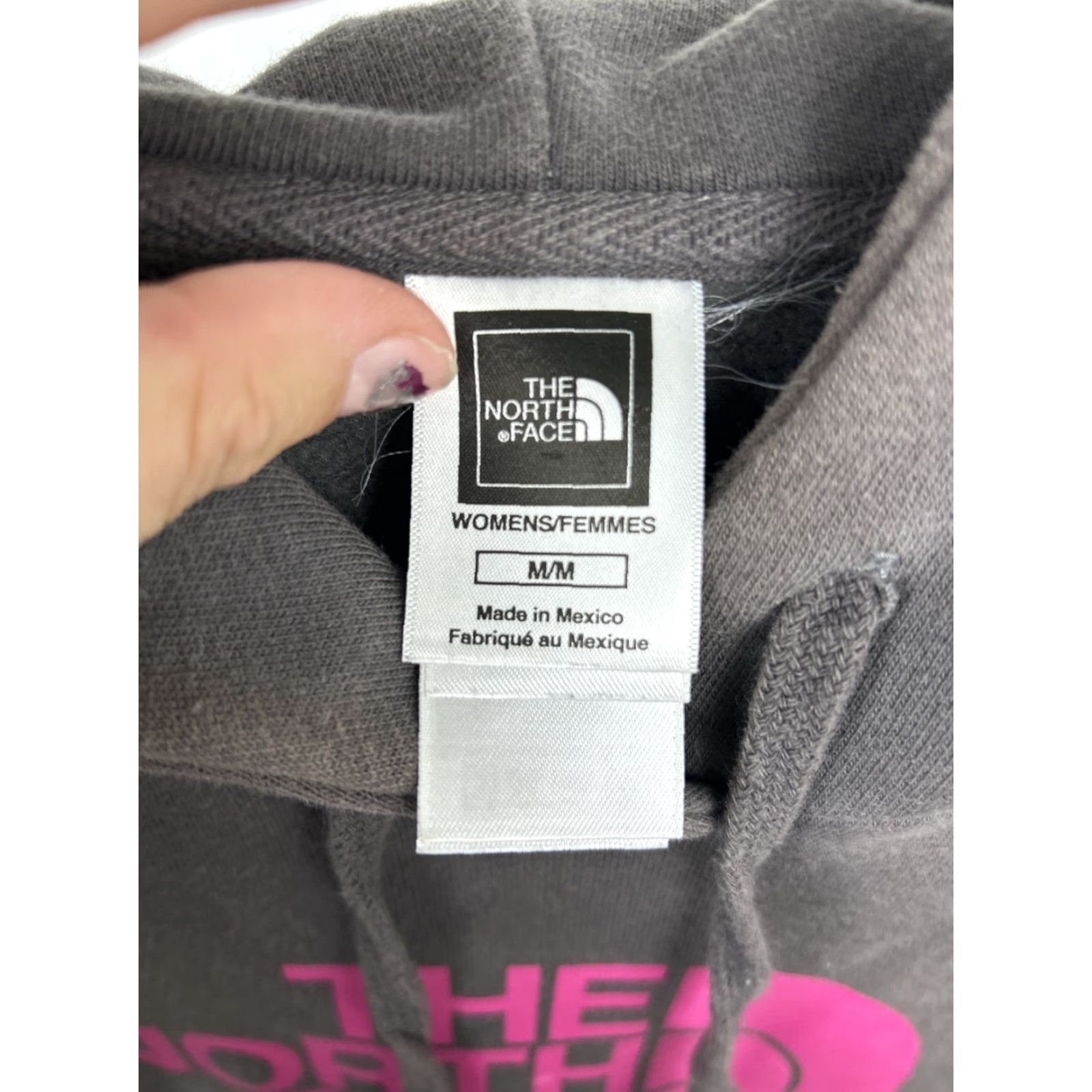 The North Face The North Face Womens Pullover Hoodie Main Selling Point Grey Pink Half Dome M Size M / US 6-8 / IT 42-44 - 6 Thumbnail