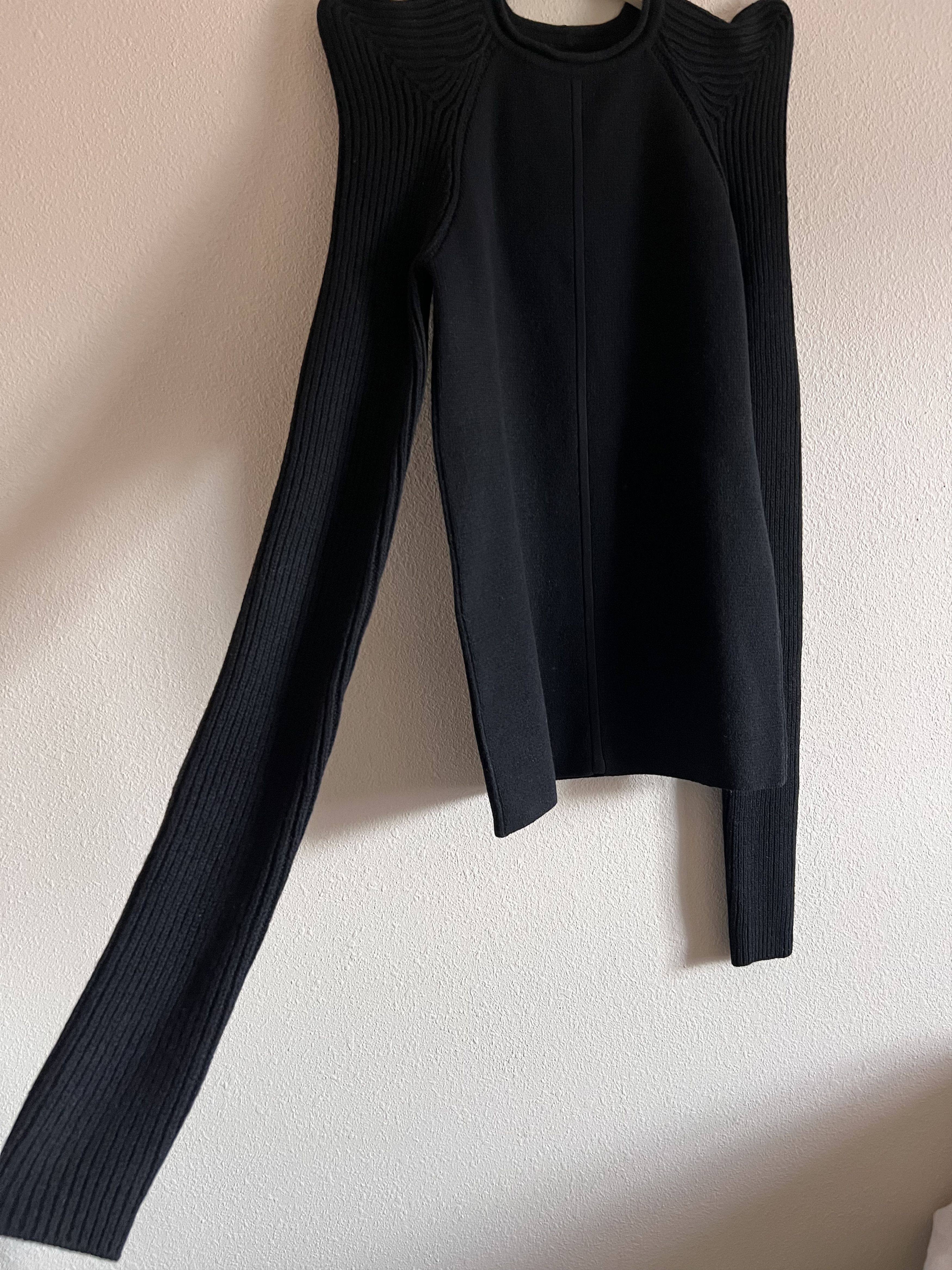 Rick Owens Rick Owens Tec Pullover Sweater in Black Size US S / EU 44-46 / 1 - 4 Thumbnail