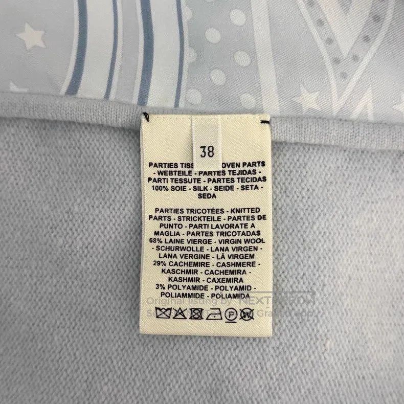 Hermes Hermes Light Blue Mulberry Silk Patchwork Design Cashmere Size XS / US 0-2 / IT 36-38 - 6 Thumbnail