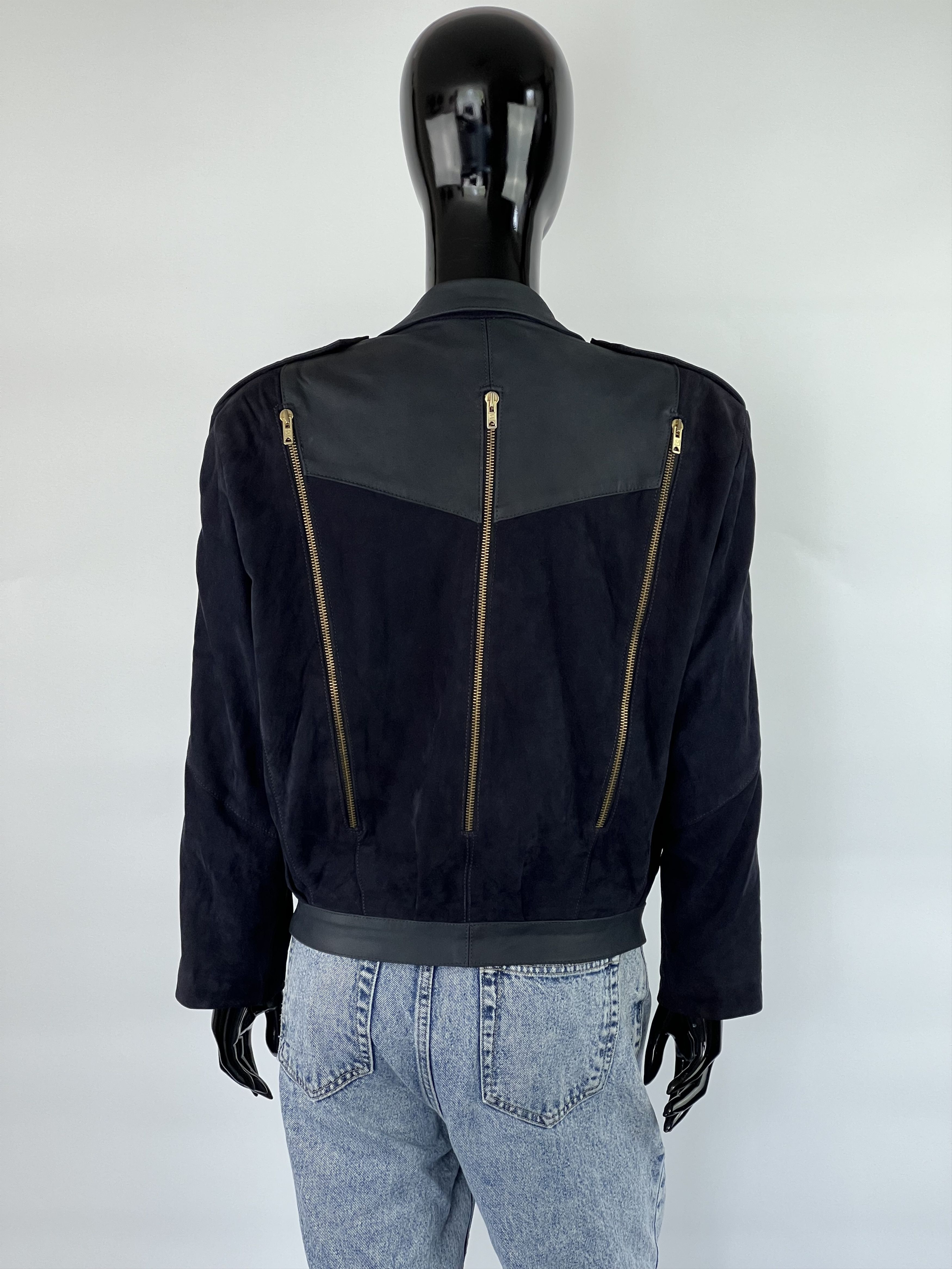 Designer × Vintage Rare Vtg Antonio Sampol Bergamo Suede Leather Jacket M Size M / US 6-8 / IT 42-44 - 2 Thumbnail