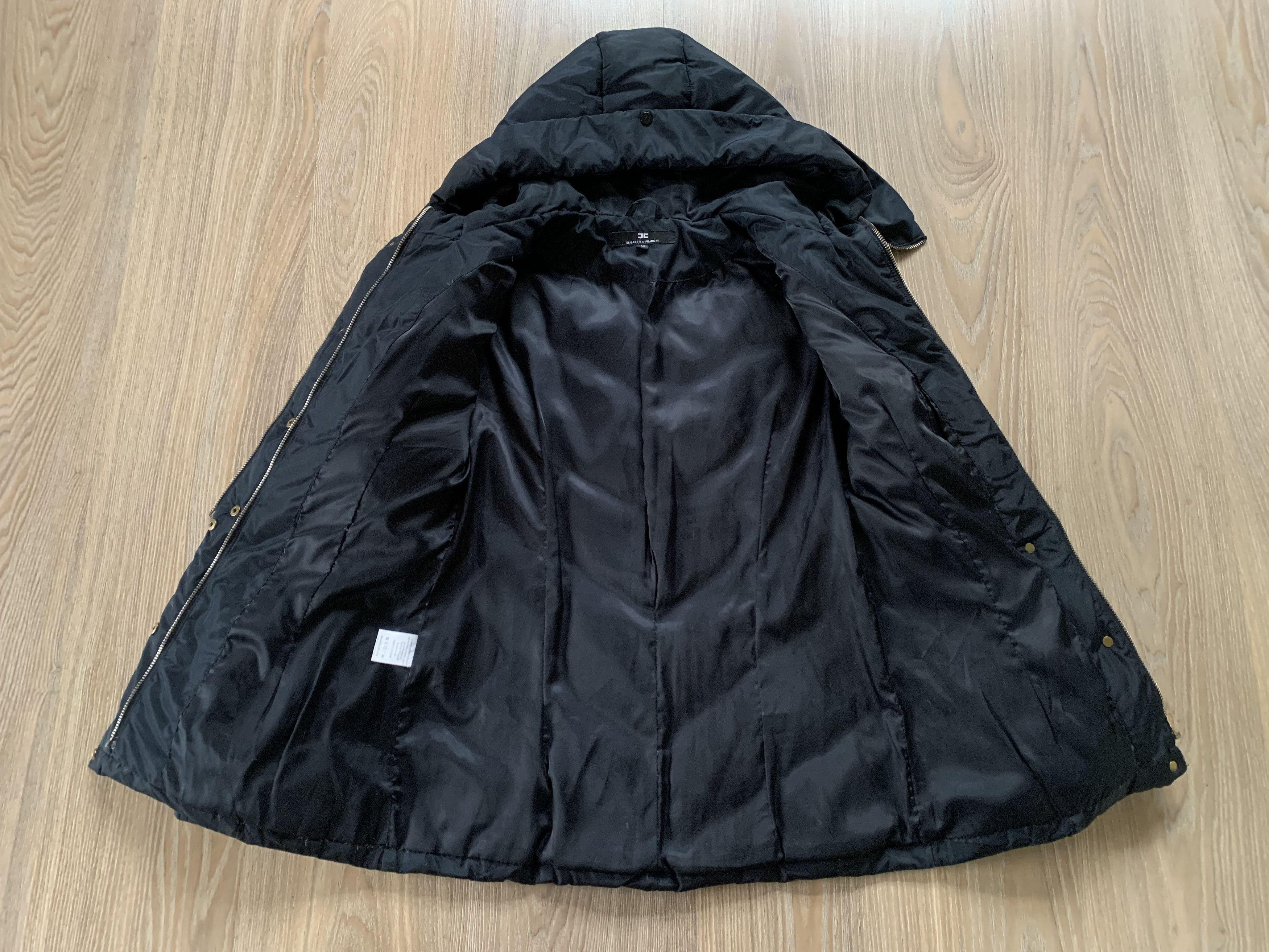 Elisabetta Franchi Elisabetta Franchi Black Hooded Quilted Puffer Jacket Size M / US 6-8 / IT 42-44 - 4 Thumbnail