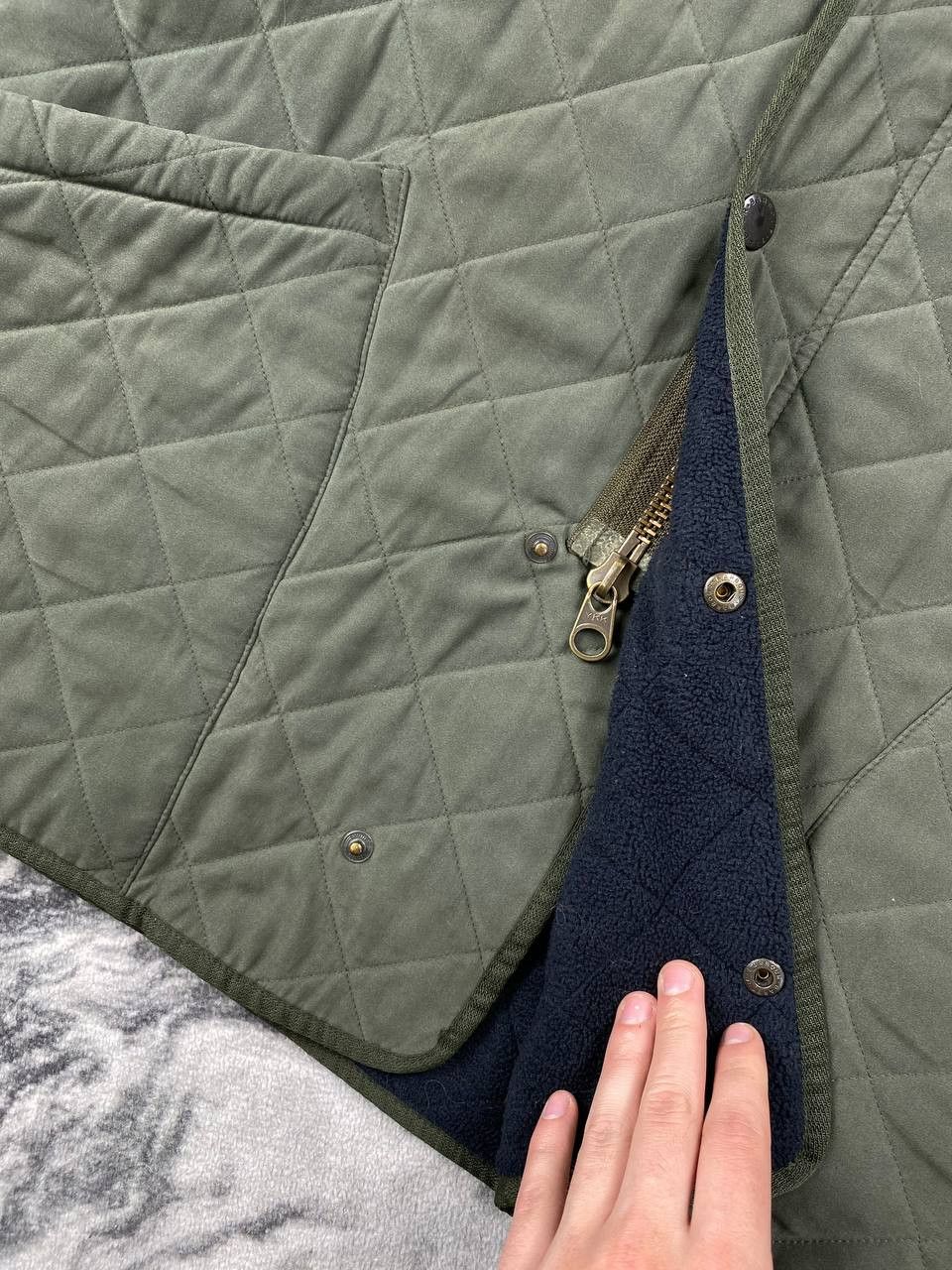 Barbour Barbour Microfibre Polarquilt Long Jacket Men Size XL Green Size US XL / EU 56 / 4 - 6 Thumbnail