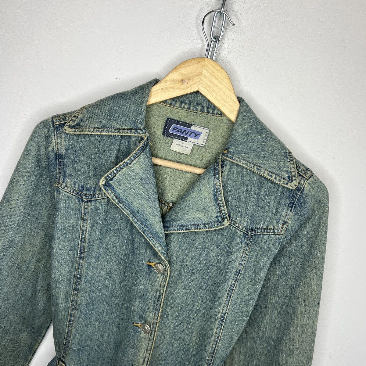 Japanese Brand × Vintage Reconstructed Denim Coat 2000s Grunge Darkfashion y2k opium Size S / US 4 / IT 40 - 4 Thumbnail