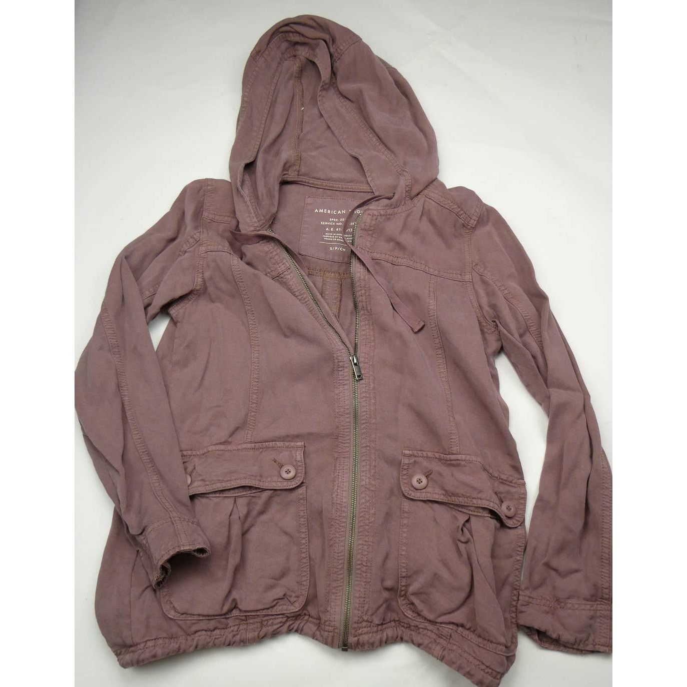 American Eagle Outfitters NEW women's American Eagle canvas hooded jacket, small Size S / US 4 / IT 40 - 1 Thumbnail
