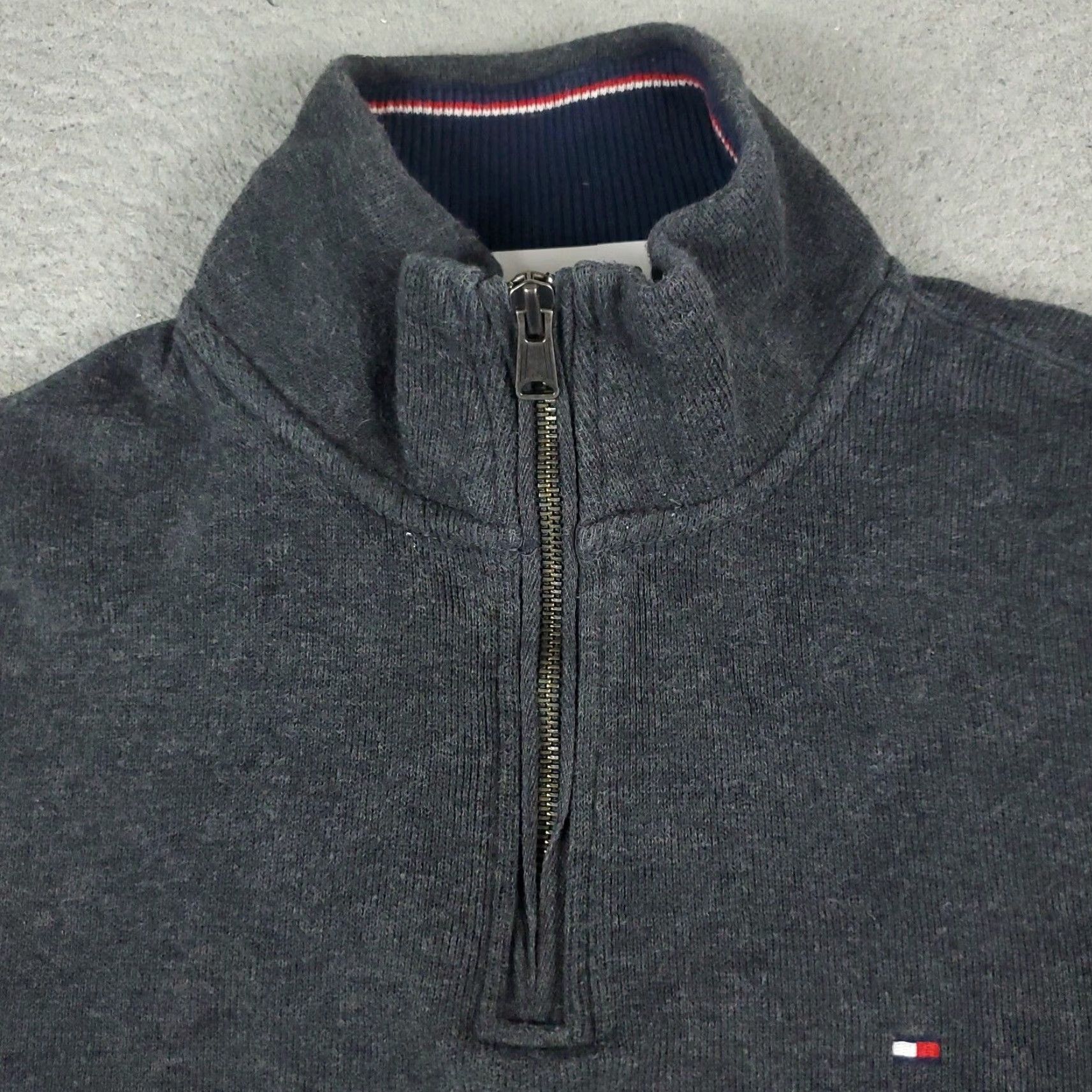 Tommy Hilfiger Tommy Hilfiger Sweater Mens Small Gray 1/4 Zip Pullover Size US S / EU 44-46 / 1 - 2 Thumbnail
